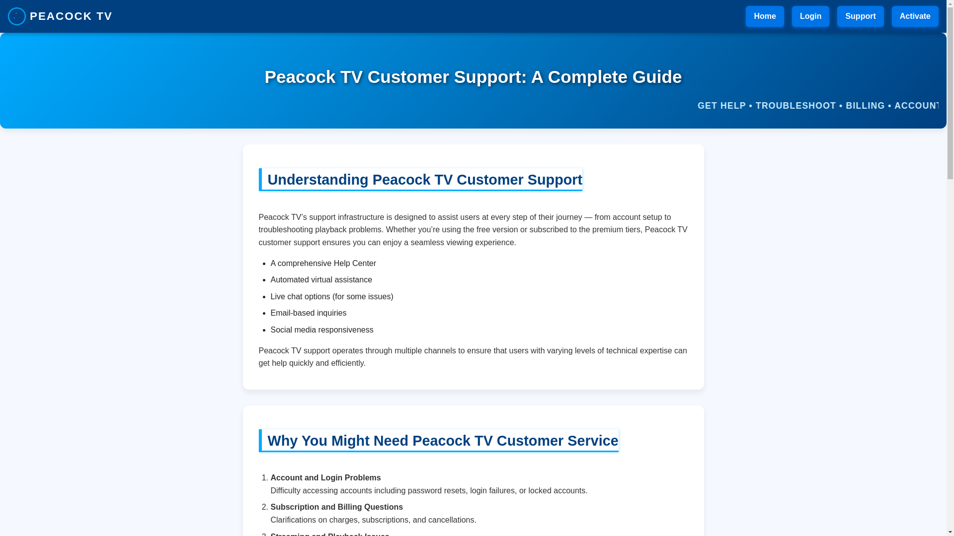 website screenshot of https://peacocktvsupport.pages.dev/