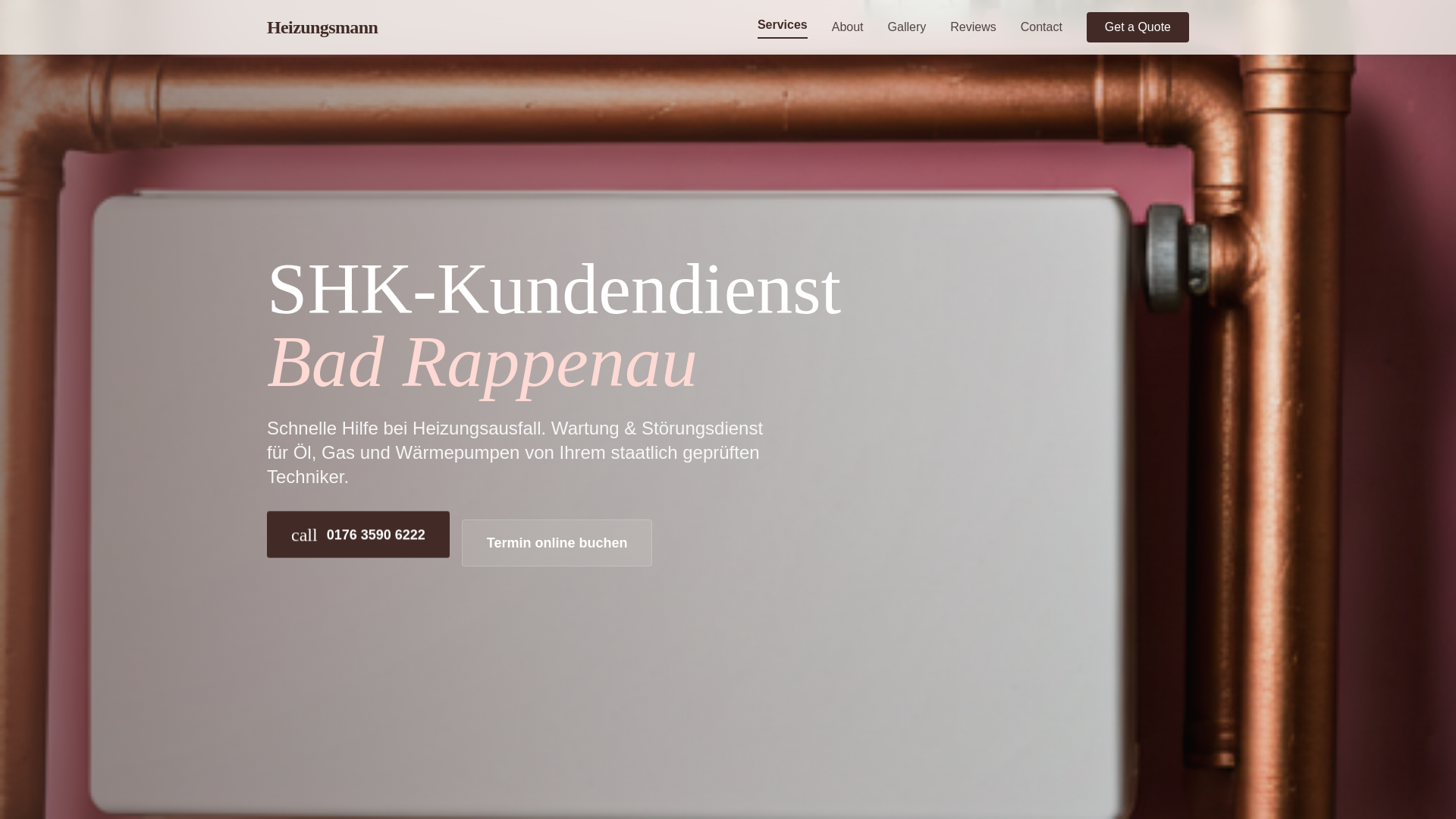 website screenshot of https://rstruck-heizungsmann.pages.dev/