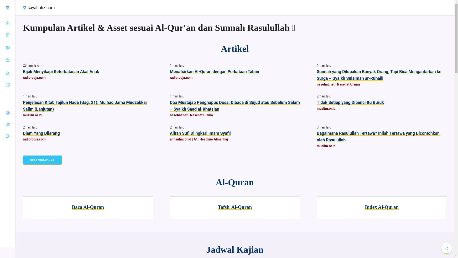 website screenshot of https://sayahafiz.com/