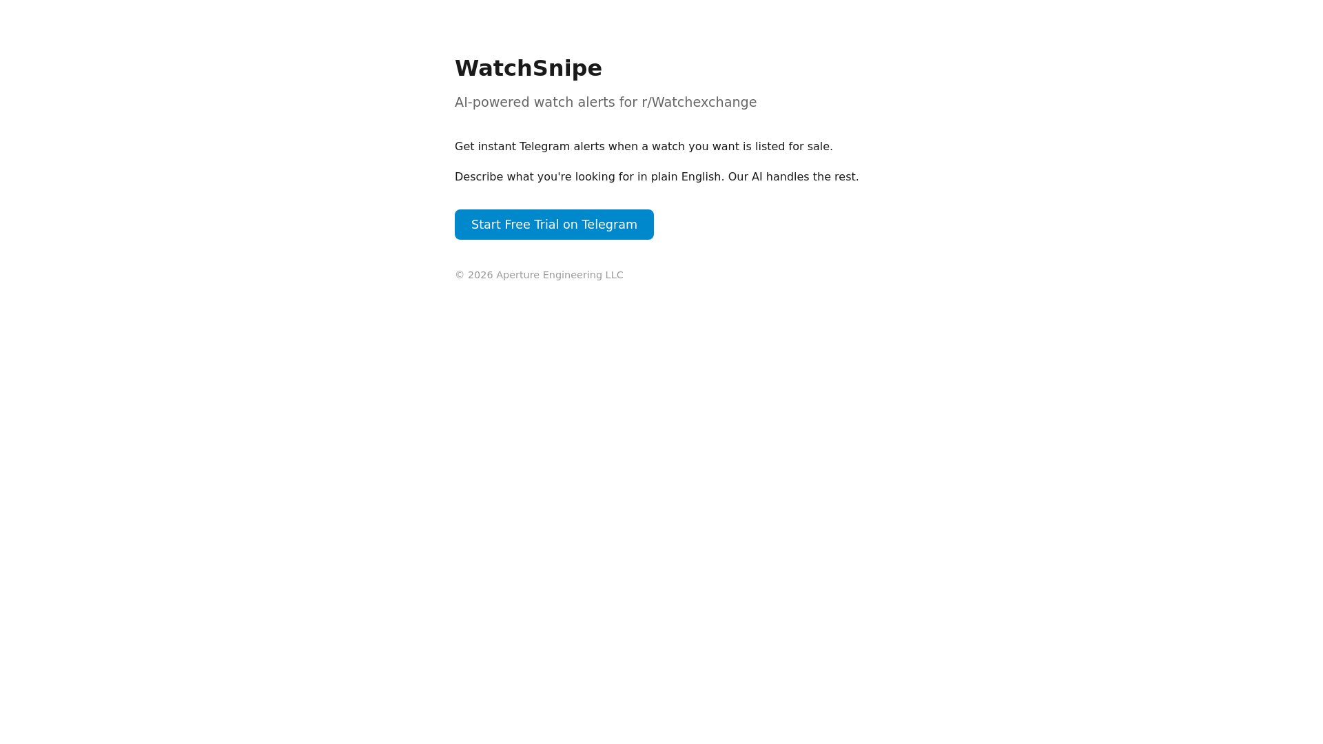 website screenshot of https://watchsnipe2.pages.dev/