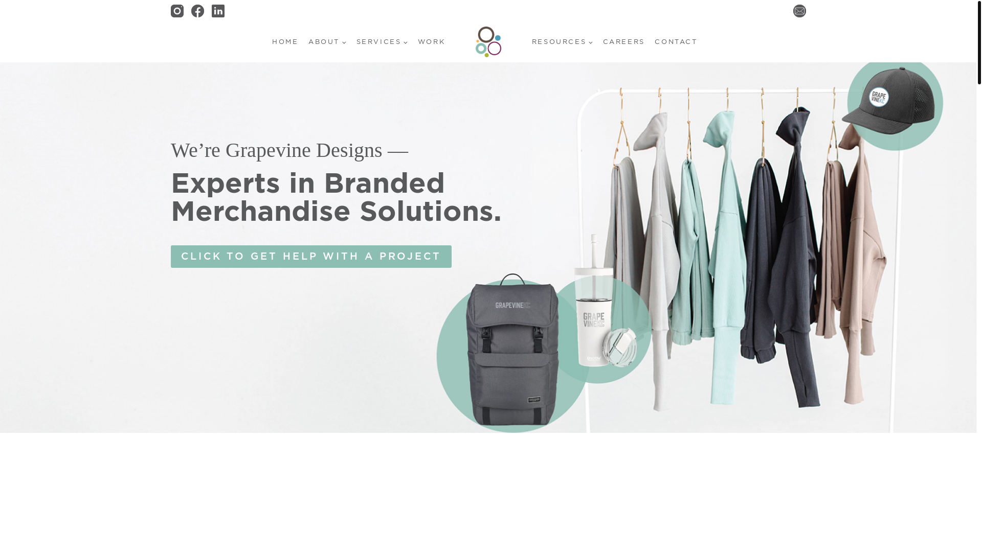 website screenshot of https://creationsgrapevine.com/