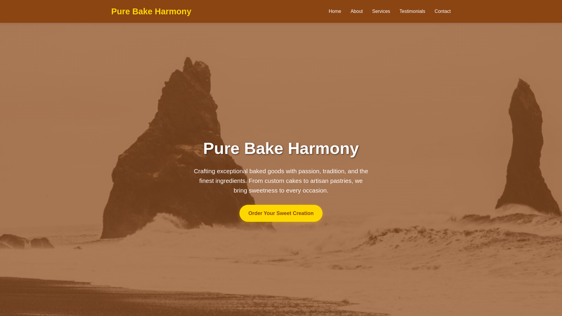 website screenshot of https://purebakeharmony.sbs/