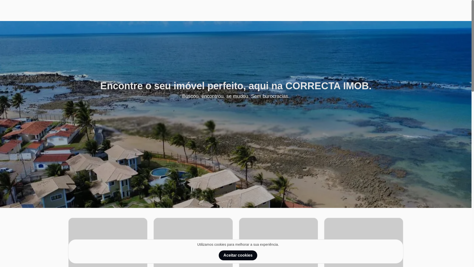 website screenshot of https://correctaimob.com.br/