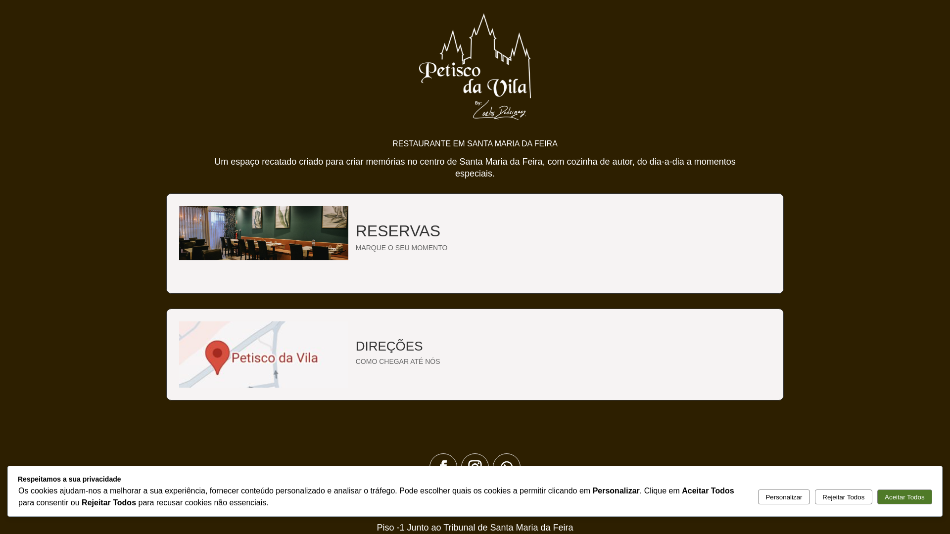 website screenshot of https://petiscodavila.pt/