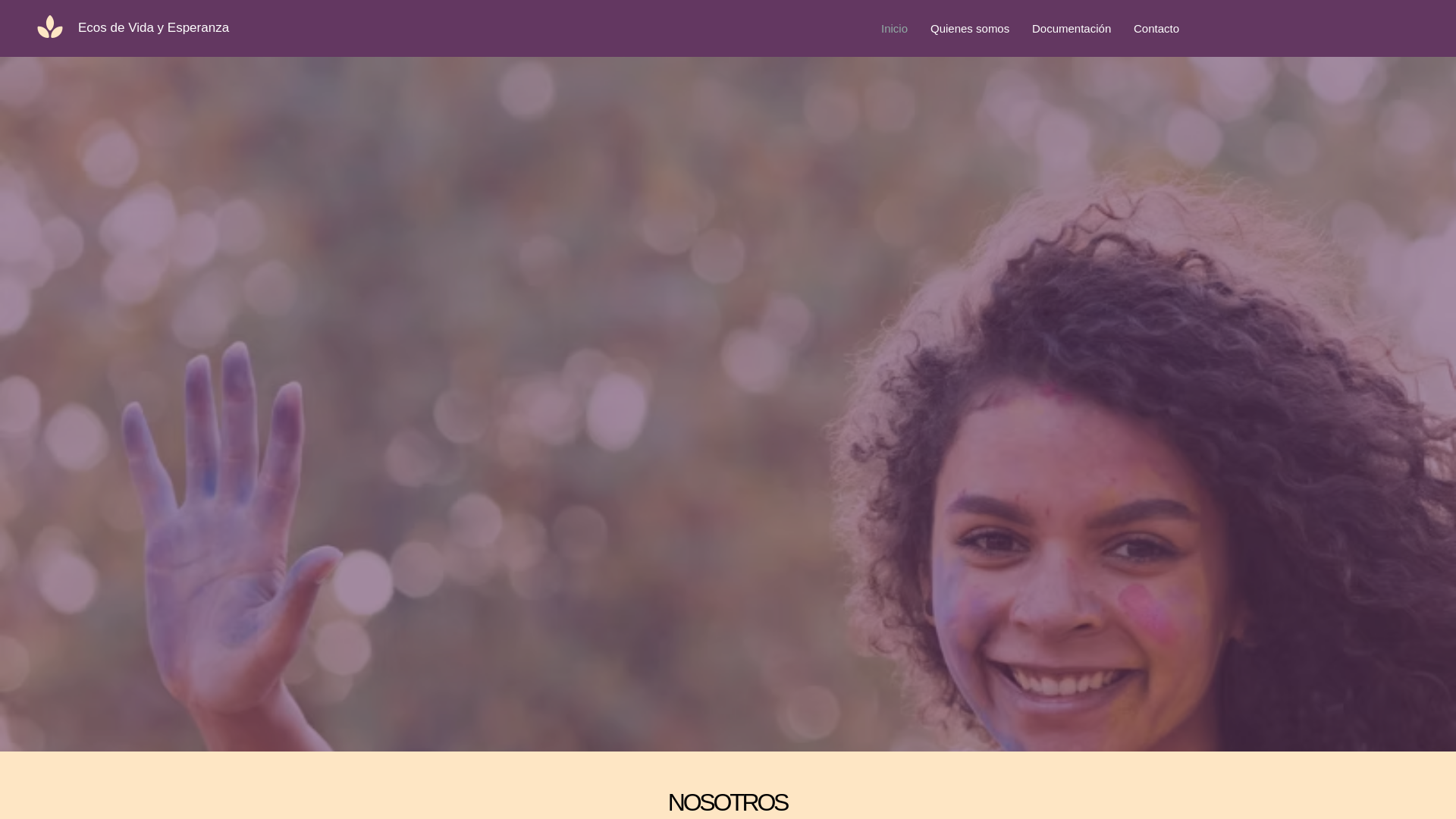 website screenshot of https://ecosdevidayesperanza.com