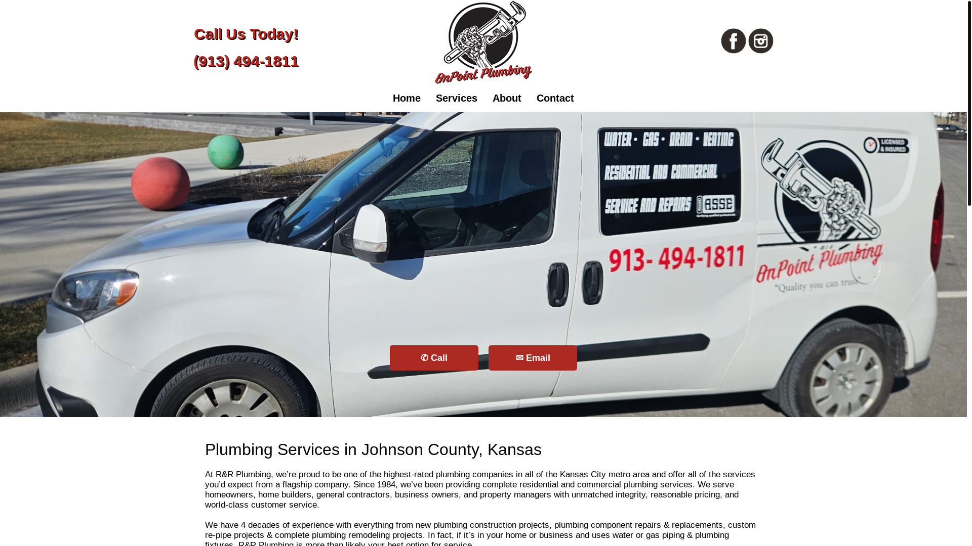 website screenshot of https://onpoint-plumbing.pages.dev/