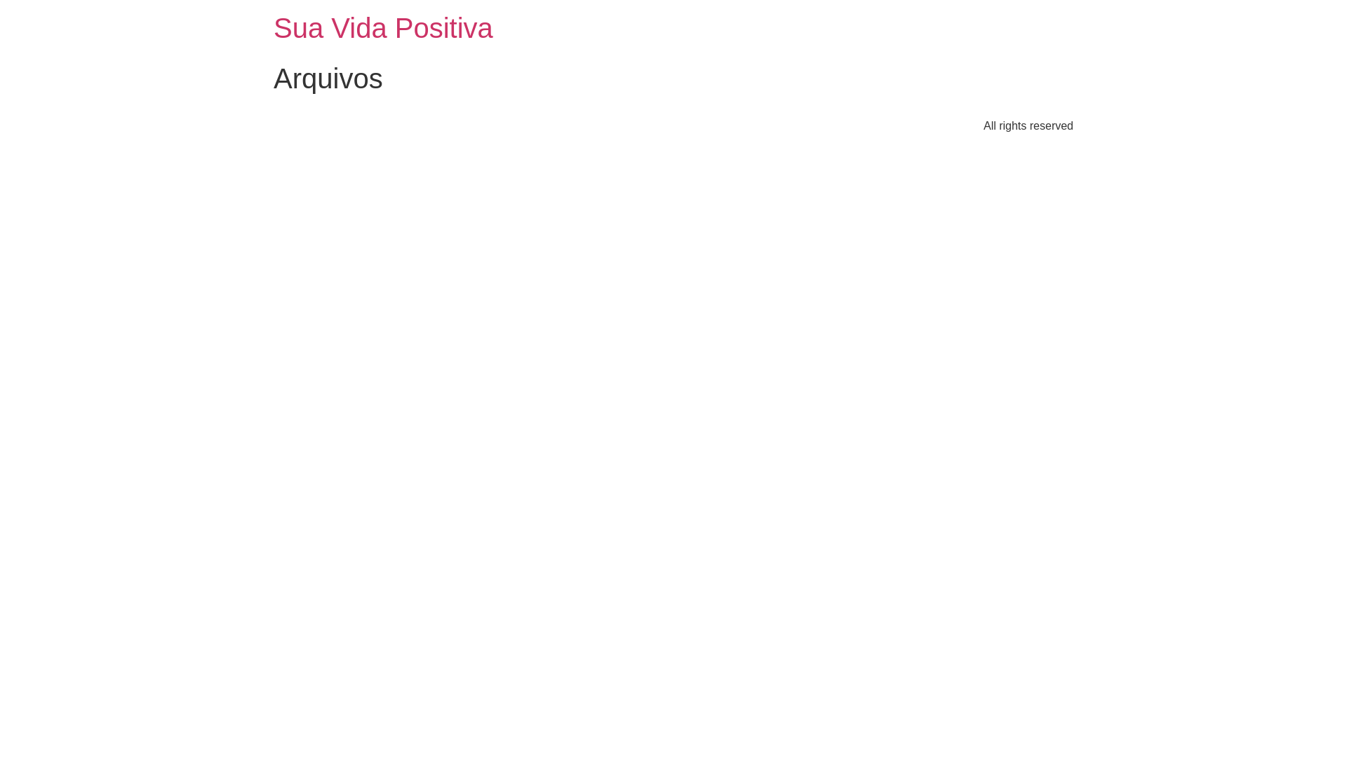 website screenshot of https://suavidapositiva.com.br/