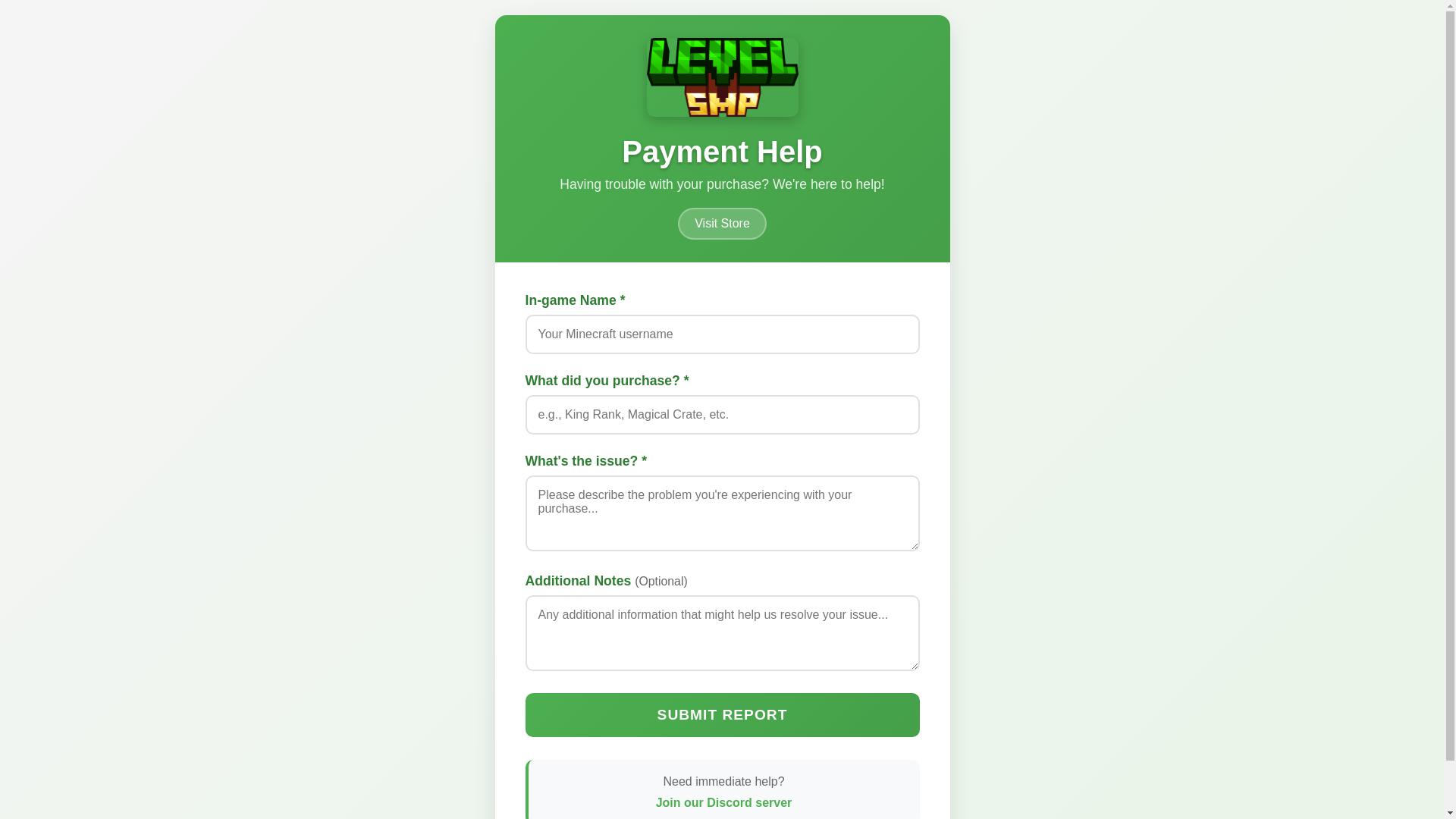 website screenshot of https://levelsmpbilling.pages.dev/