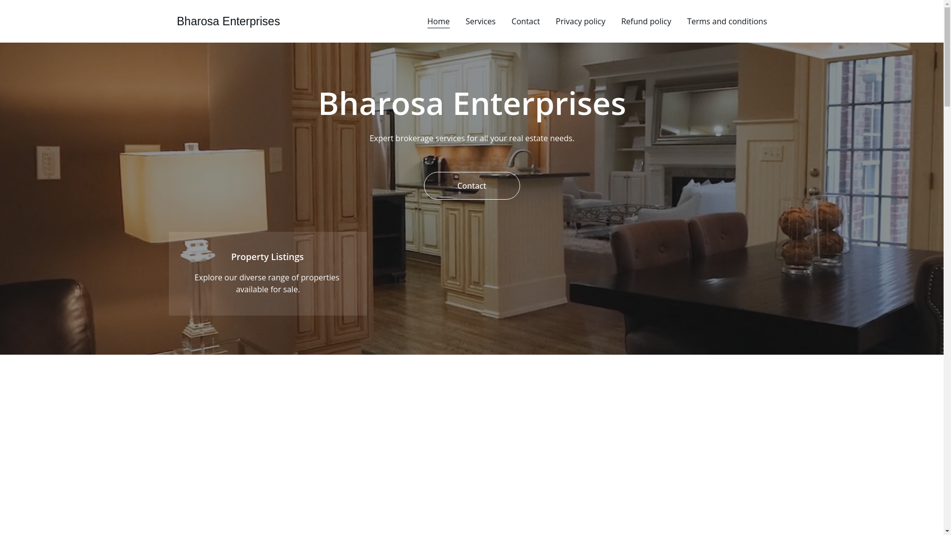 website screenshot of https://bharosaproperties.online/