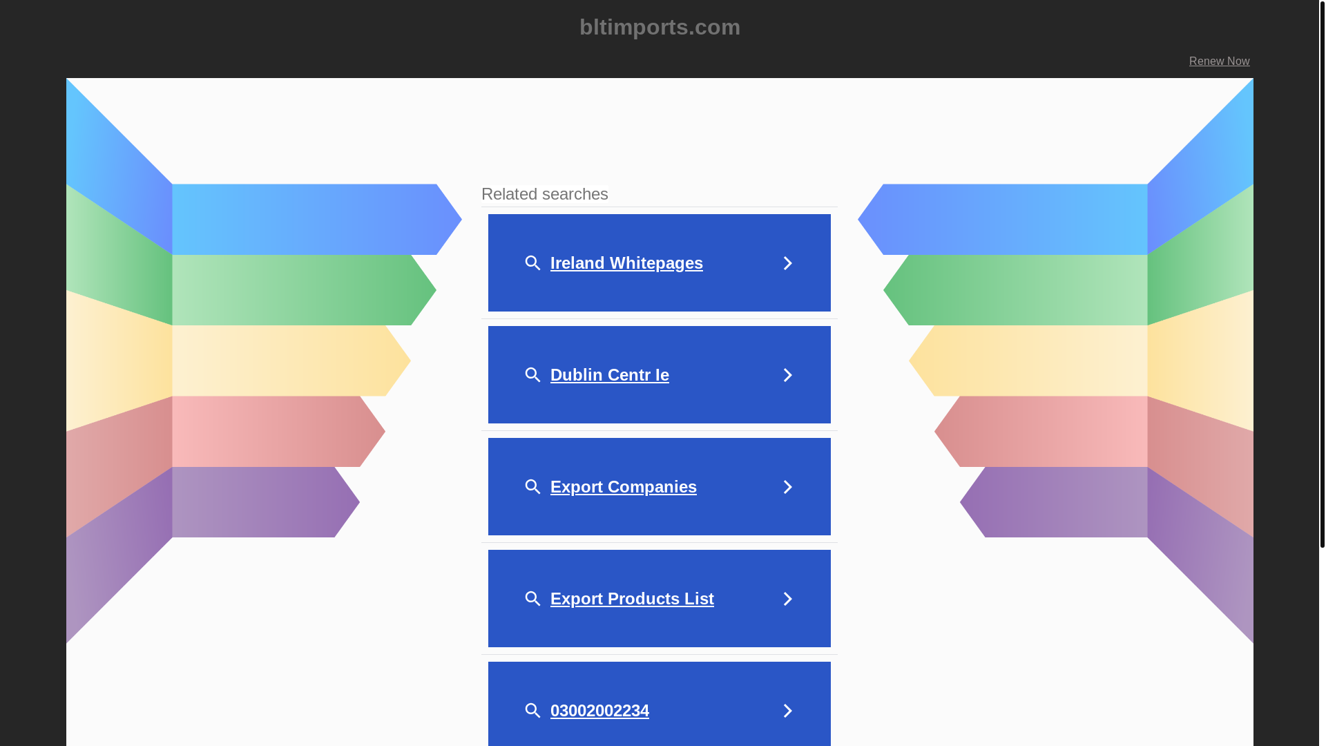 website screenshot of https://bltimports.com/