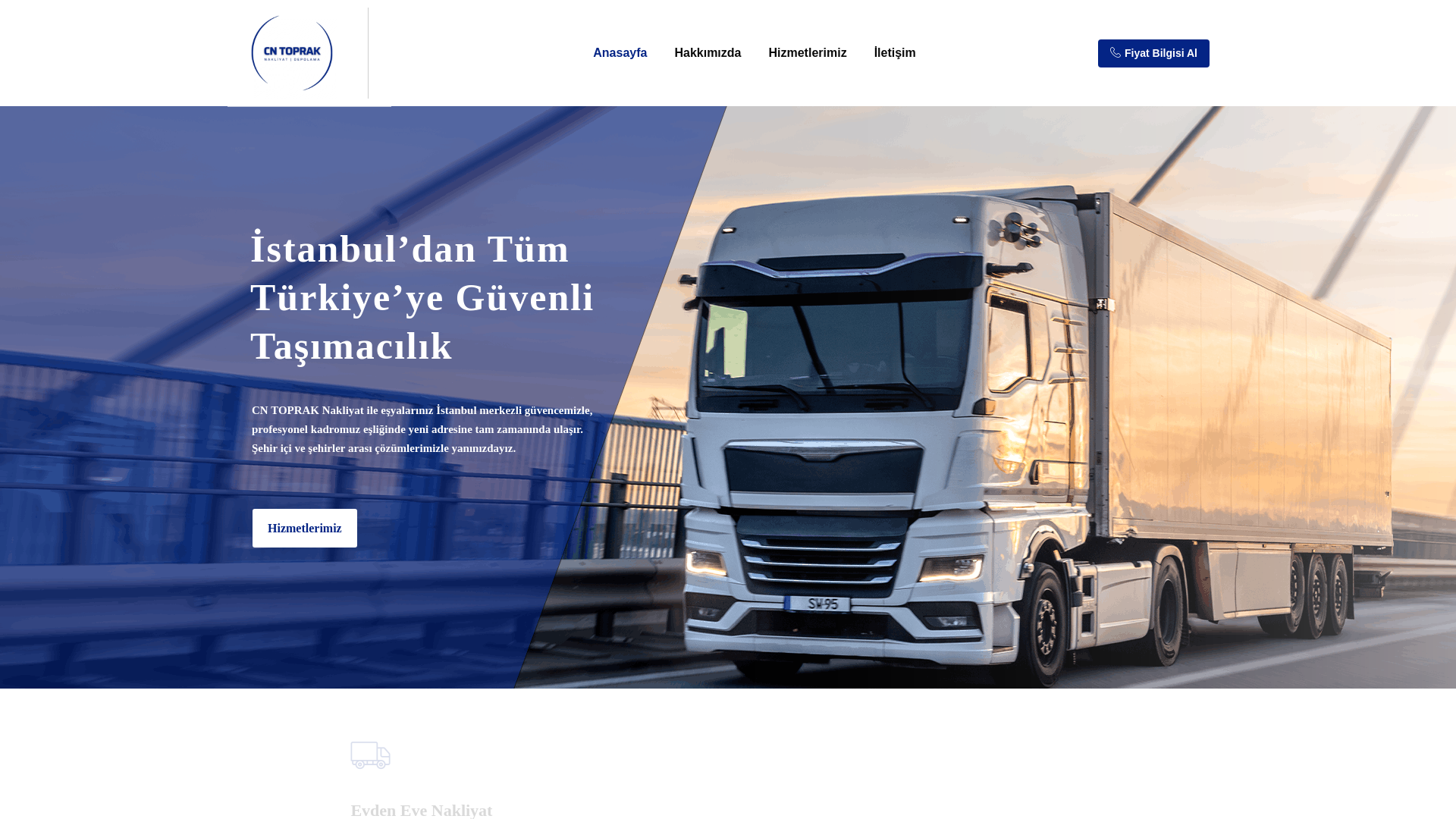 website screenshot of https://cntopraknakliyat.com/