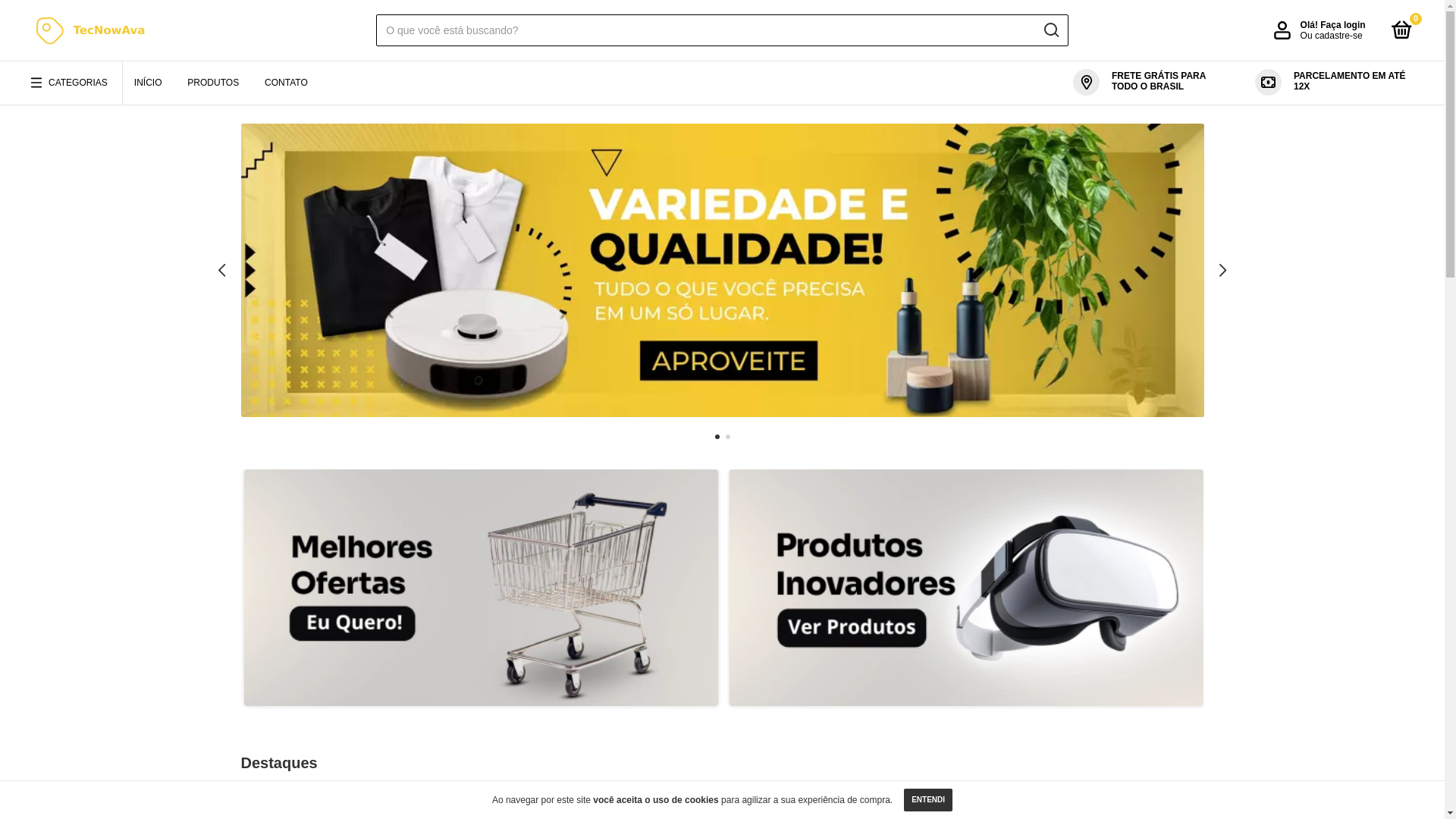 website screenshot of https://tecnowava.com.br/
