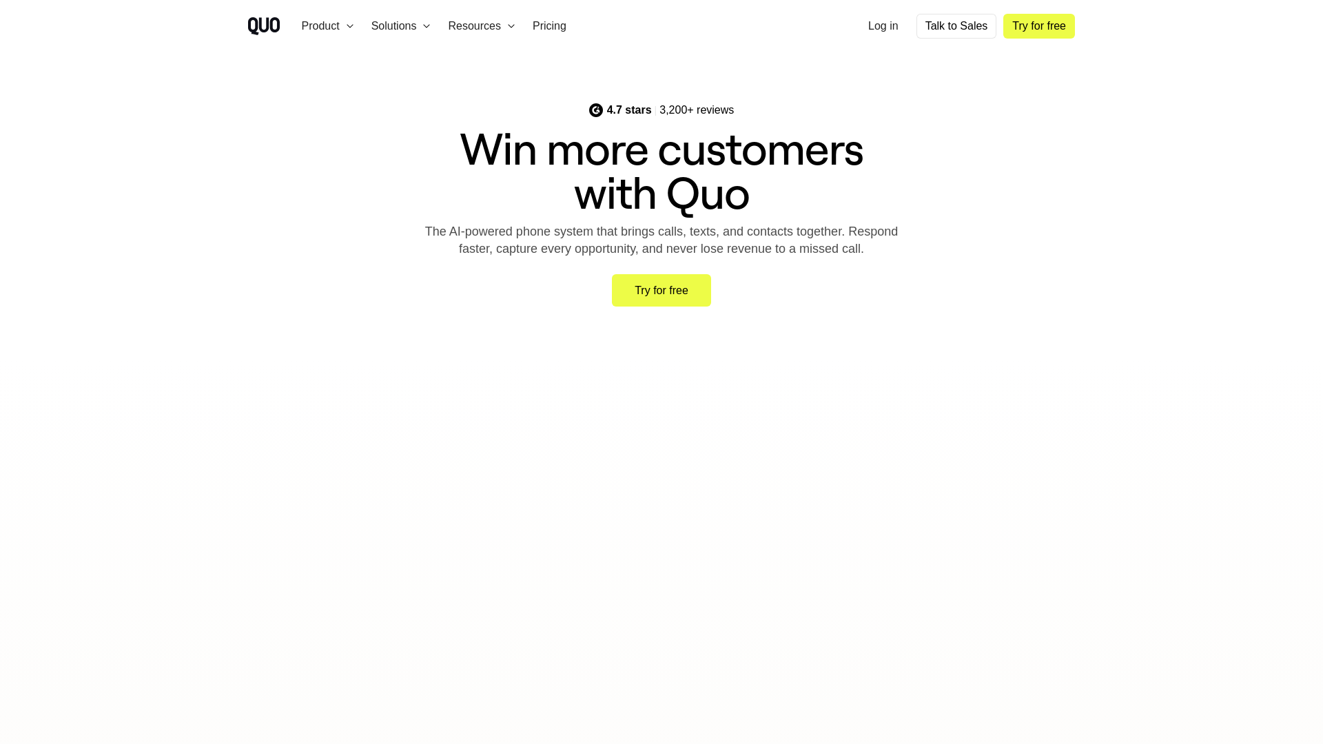 website screenshot of https://openphone.com