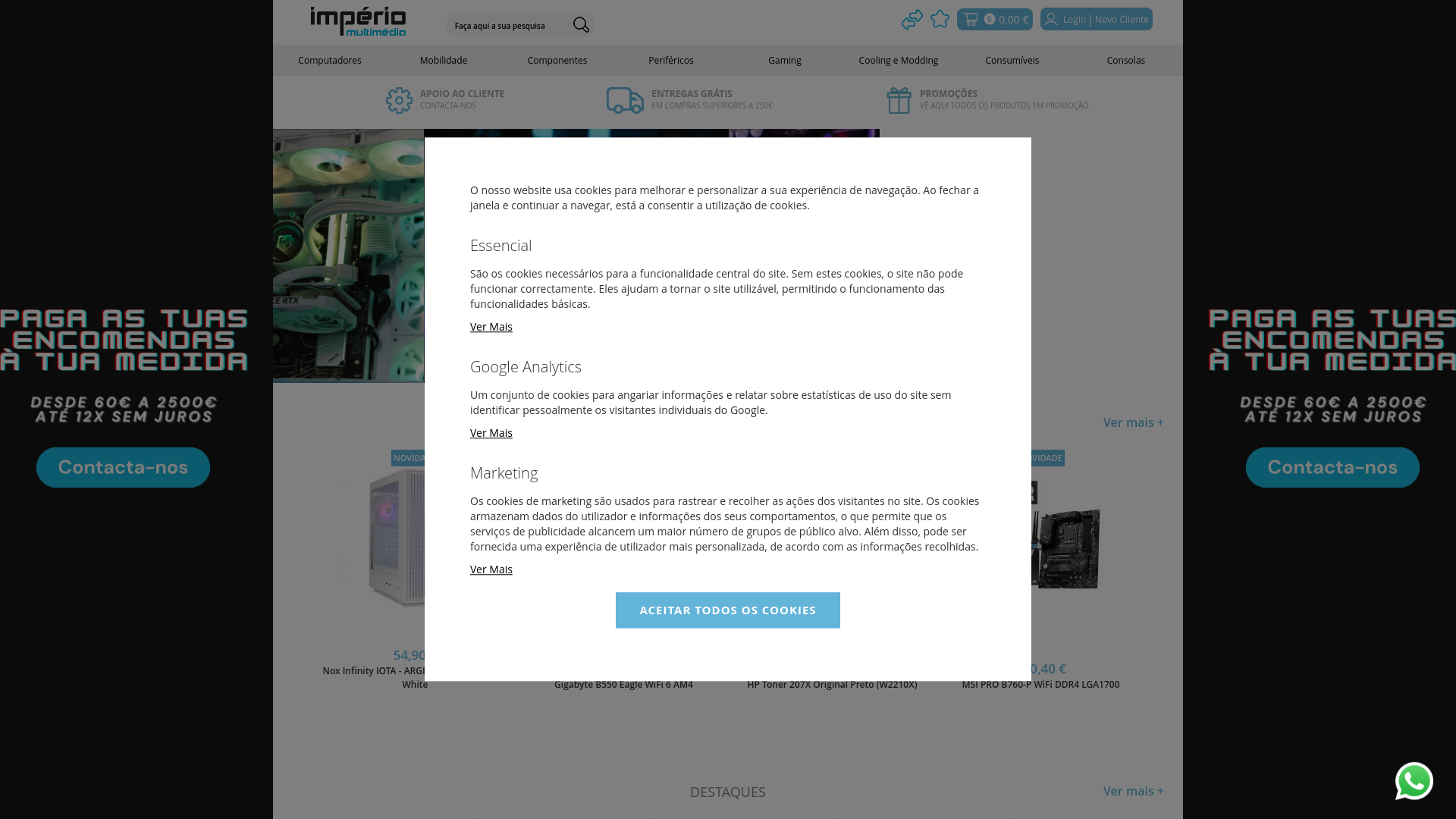 website screenshot of https://www.imperiomultimedia.pt/