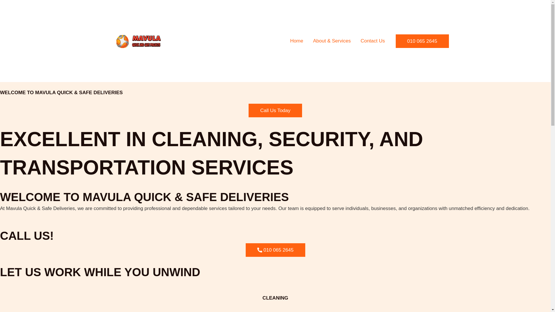 website screenshot of https://mavulaquicksafeprojects.co.za/