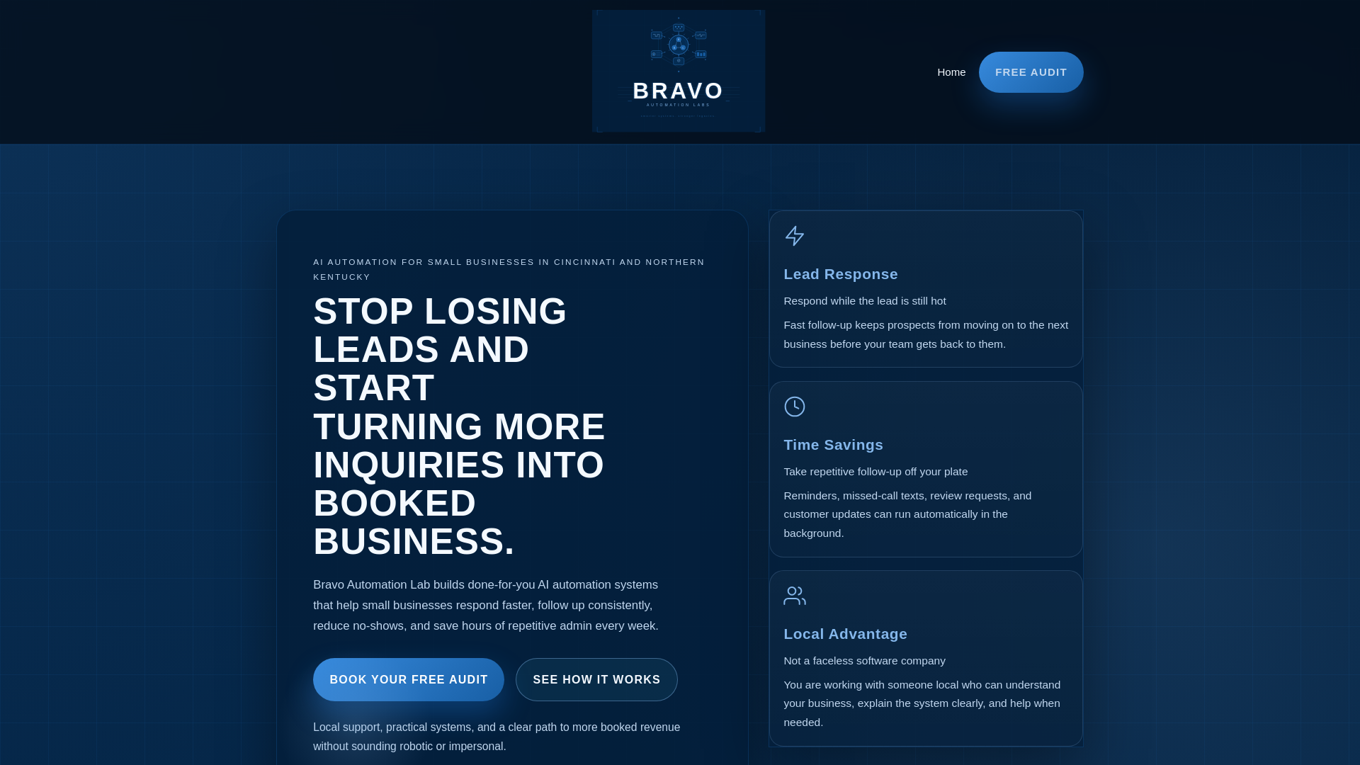 website screenshot of https://bravoautomationlabs.com/