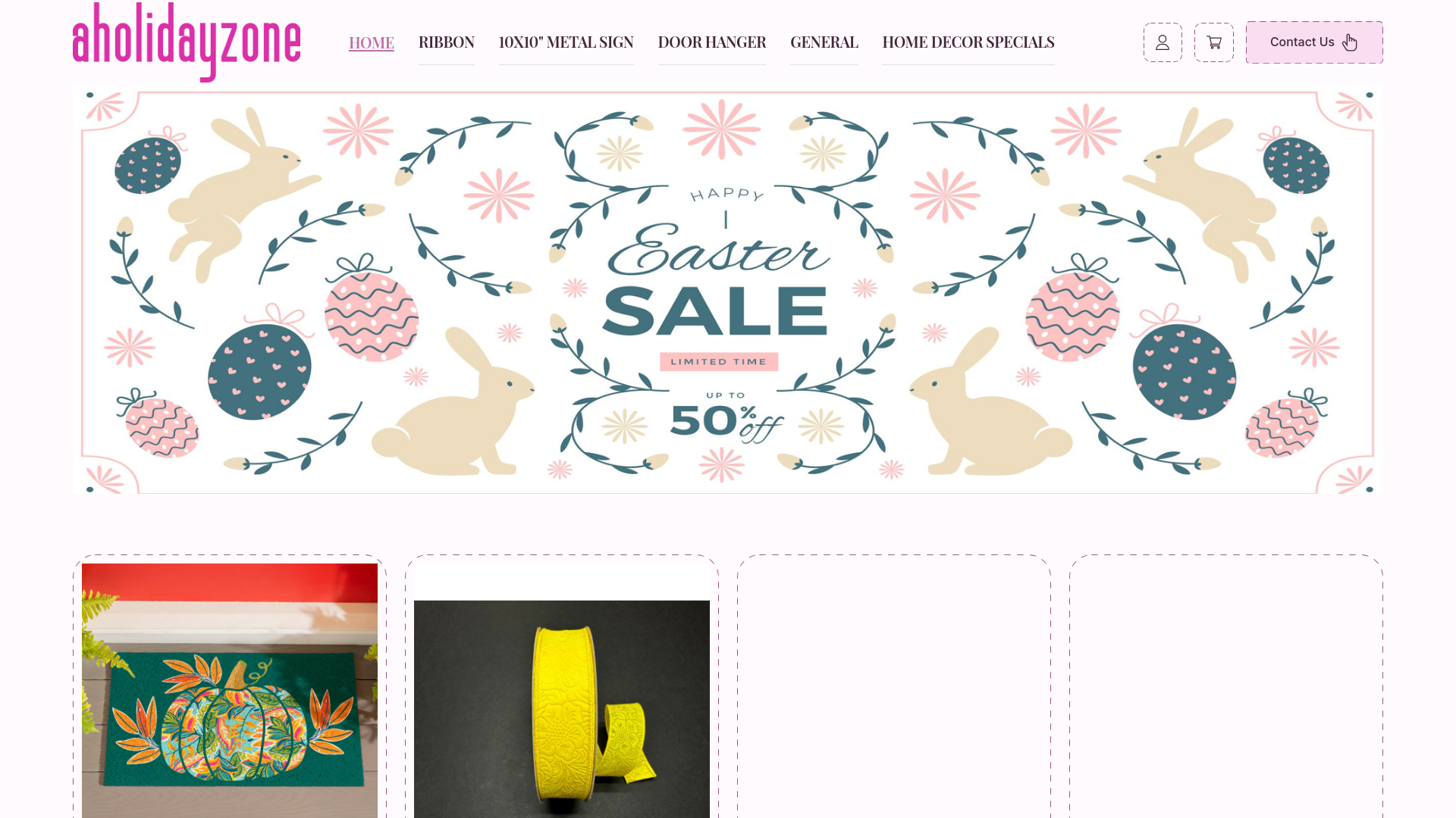 website screenshot of https://aholidayzone.com/