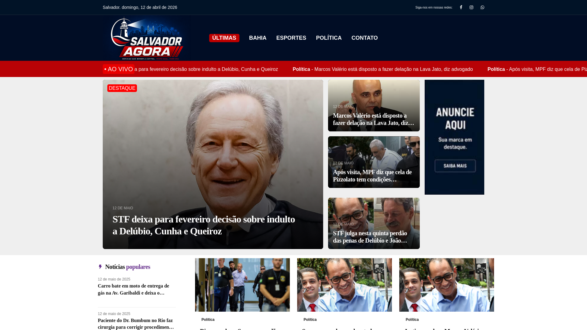 website screenshot of https://salvadoragora.com.br/