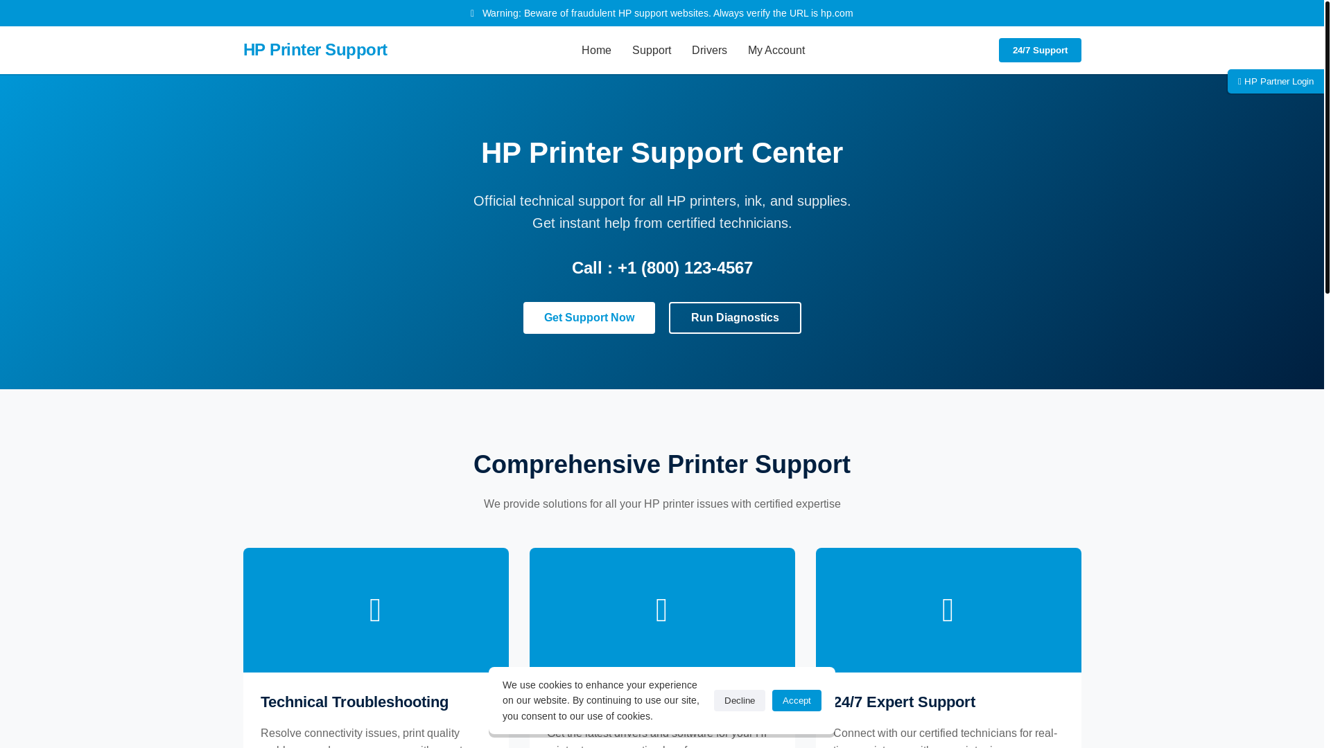 website screenshot of https://hp-printer-support-24-7.pages.dev/