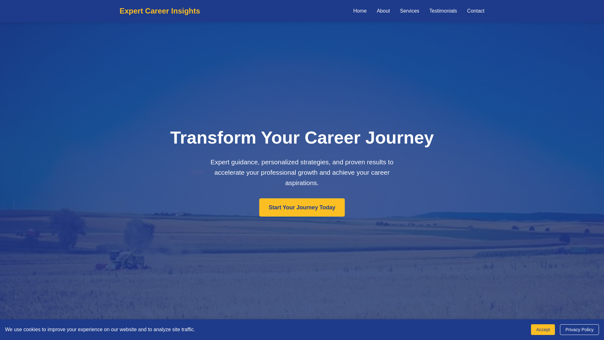 website screenshot of https://expertcareerinsights.click/