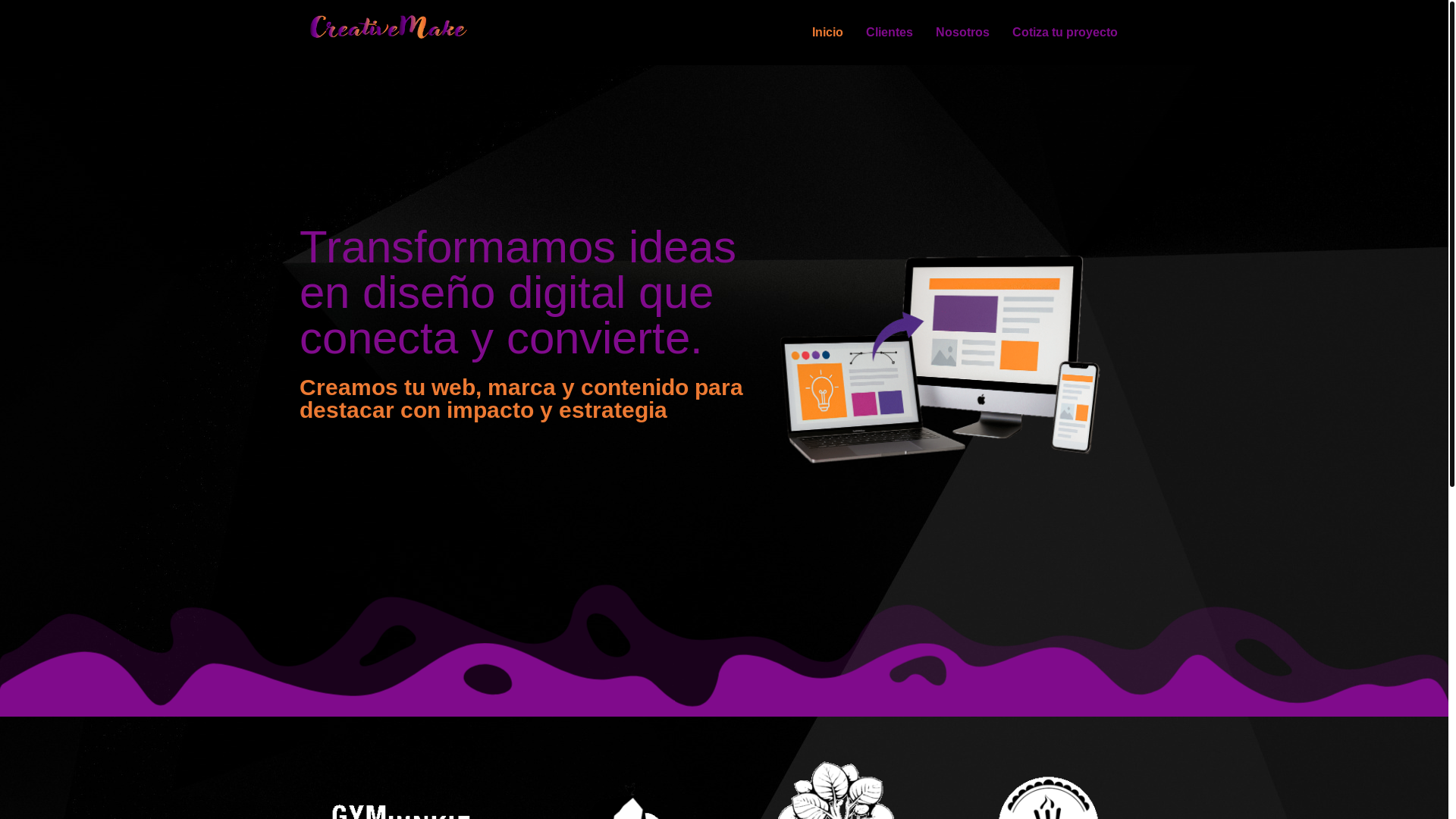 website screenshot of https://creativemake.tech/