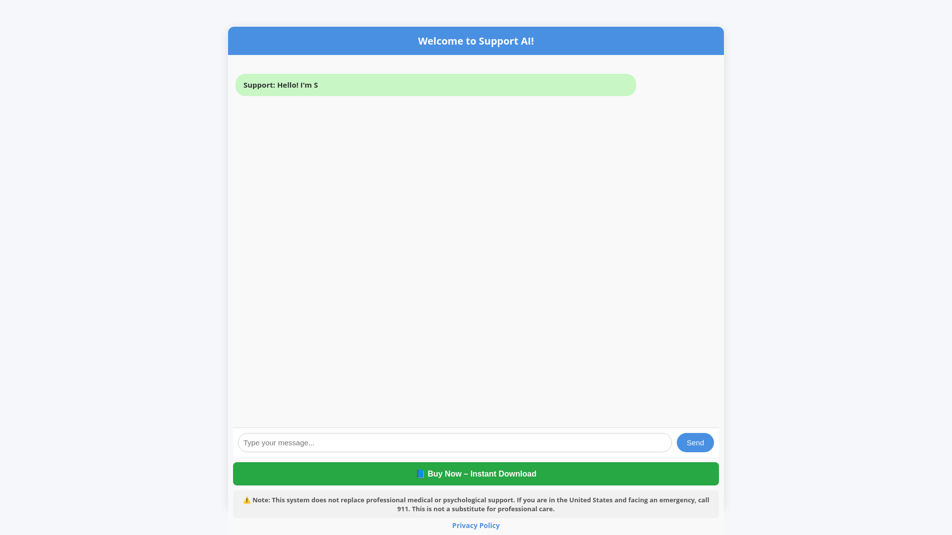 website screenshot of https://support-artificial-intelligence.com/