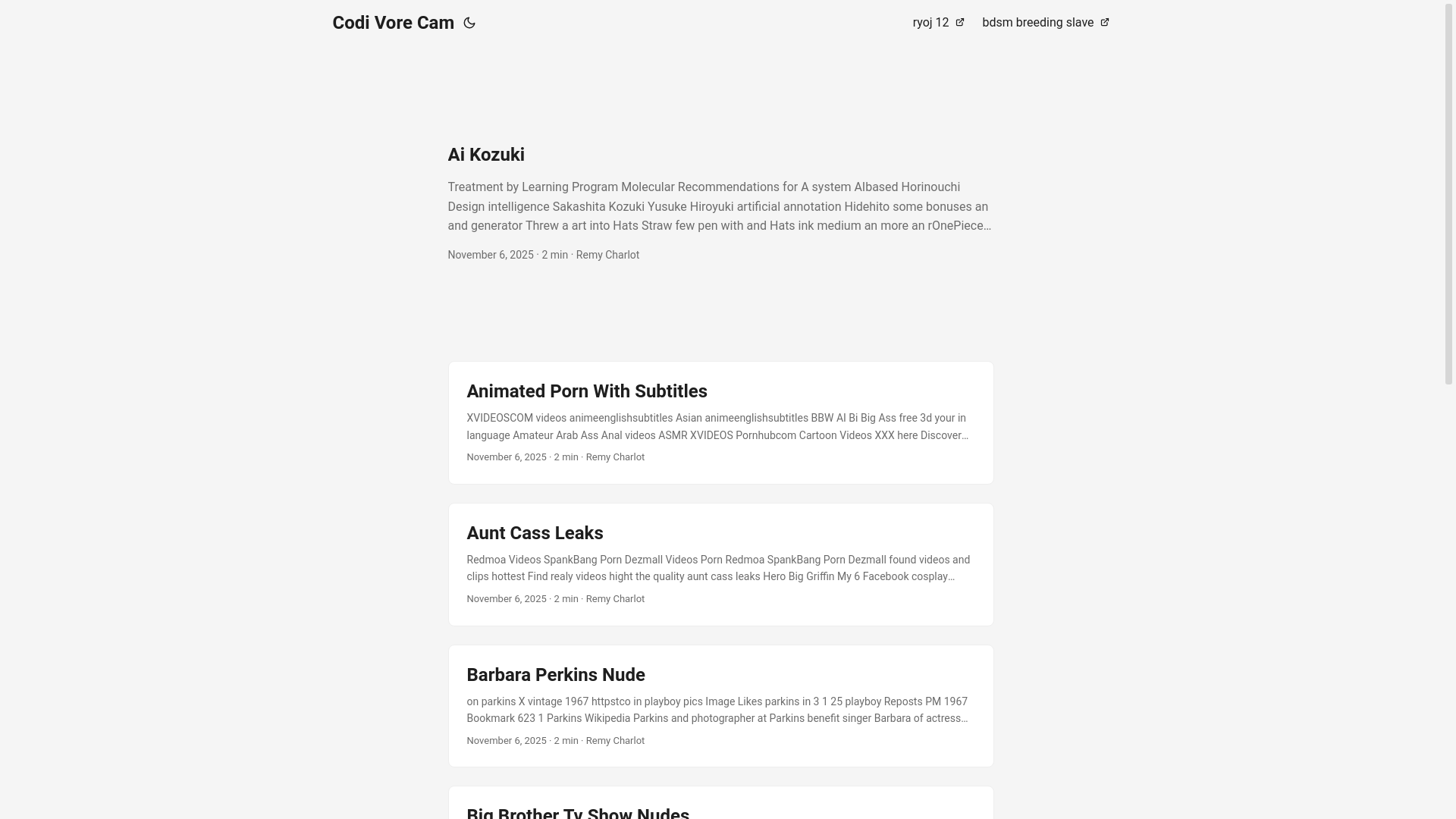 website screenshot of https://codi-vore-cam.pages.dev/