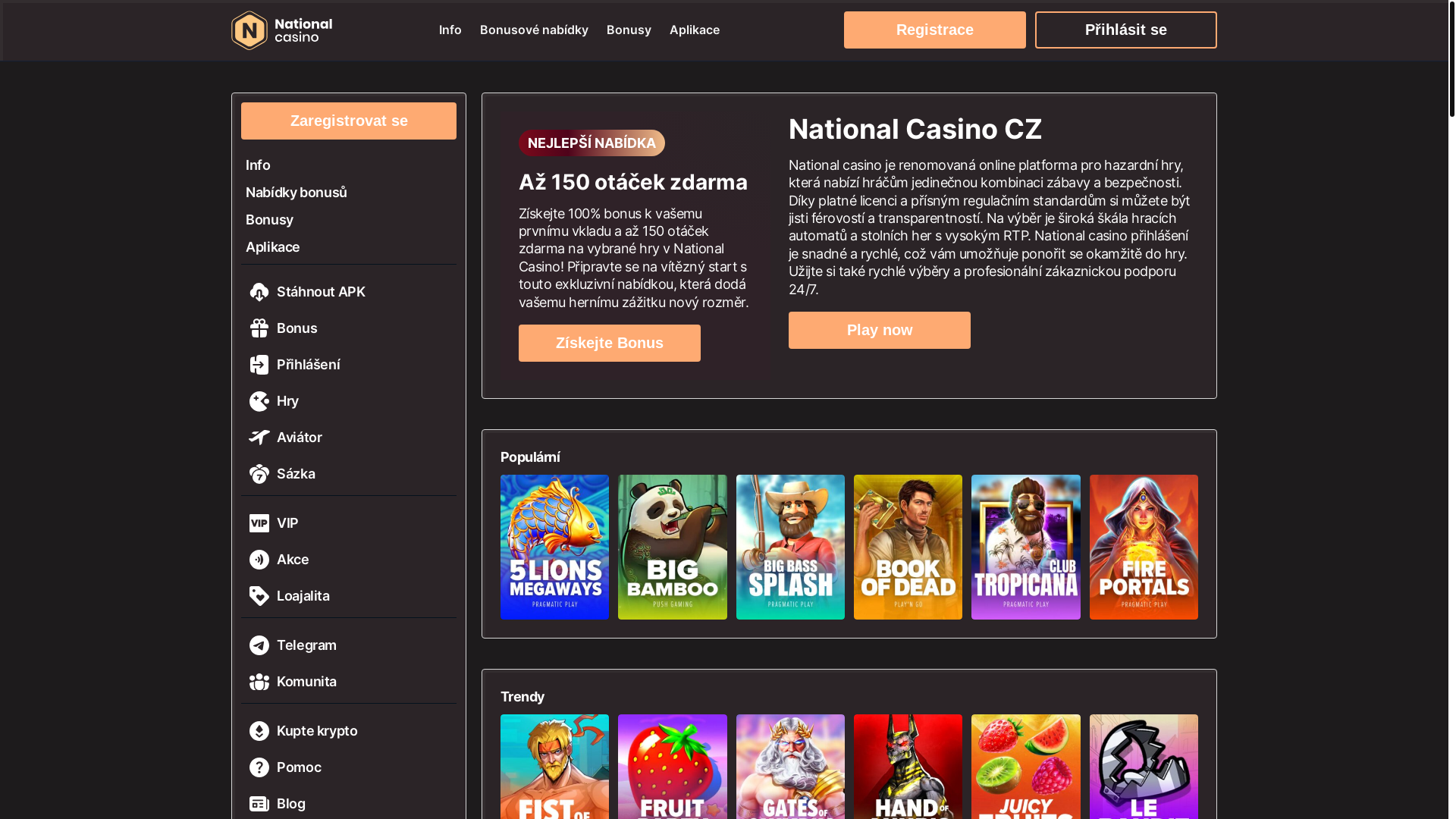 website screenshot of https://nationalcasino-cz.pages.dev/