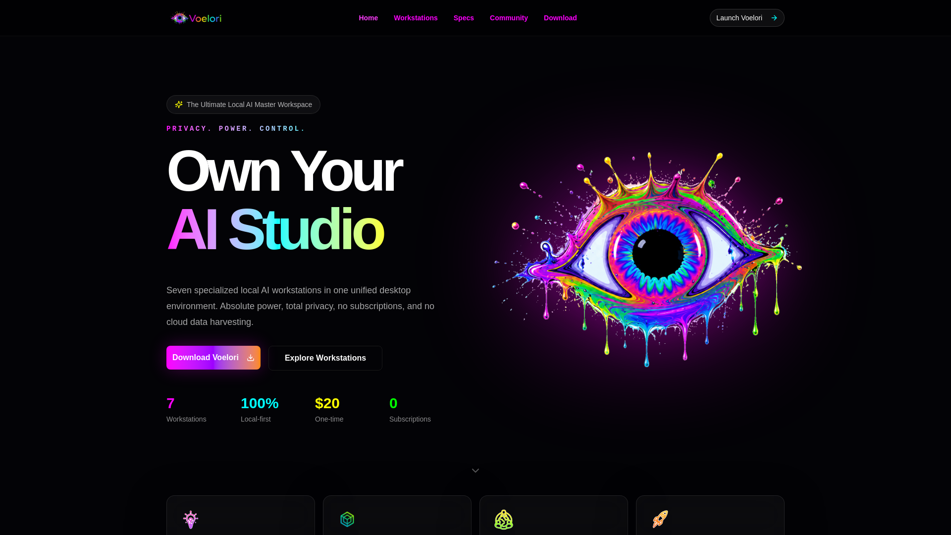 website screenshot of https://voelori-online.pages.dev/