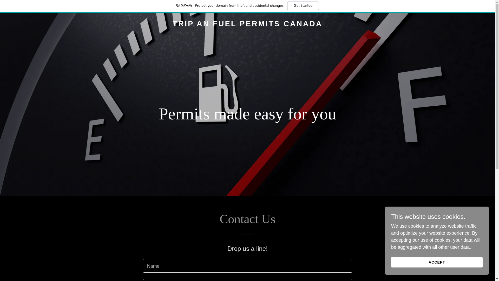 website screenshot of https://tripanfuel.ca/