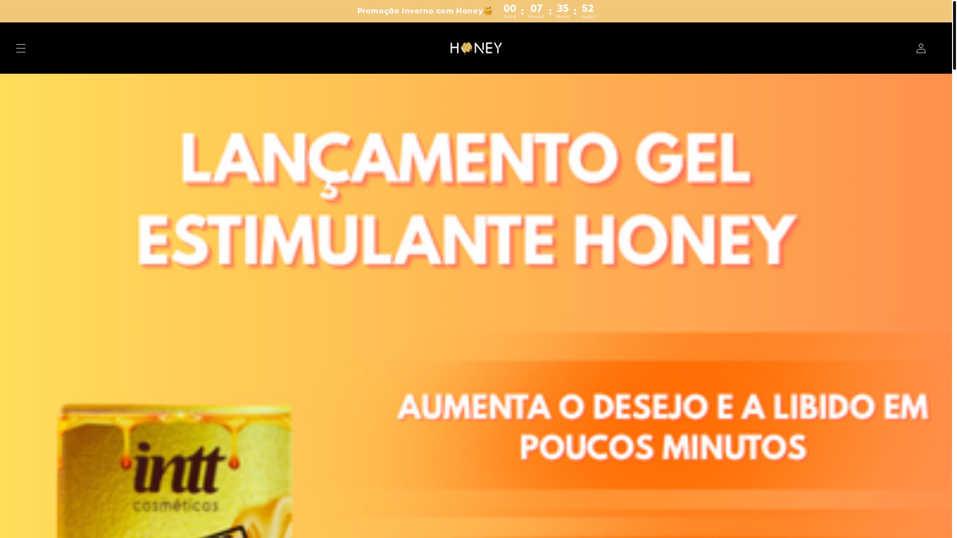 website screenshot of https://oficialhoney.com/