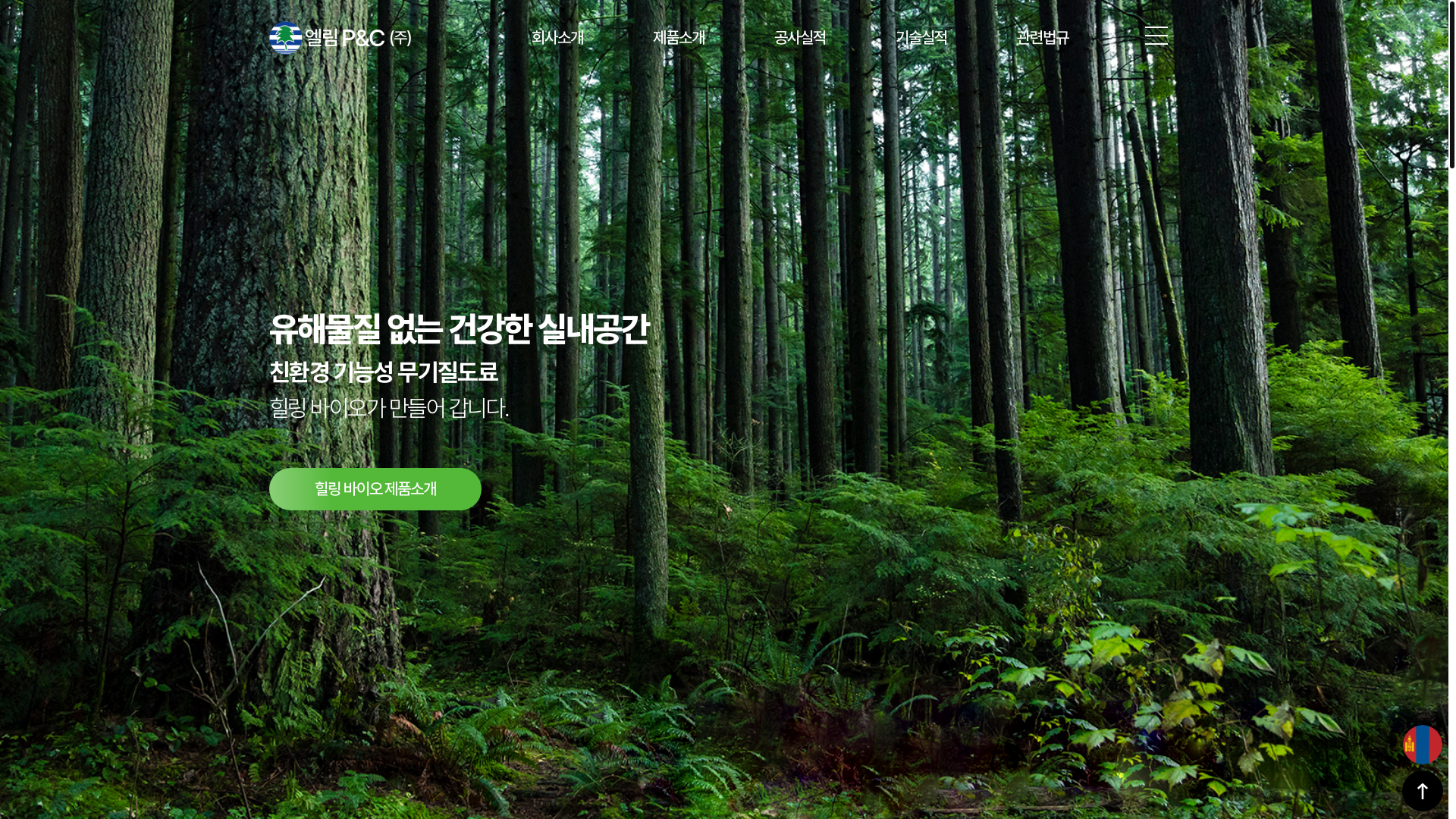 website screenshot of https://elimpnc.co.kr/