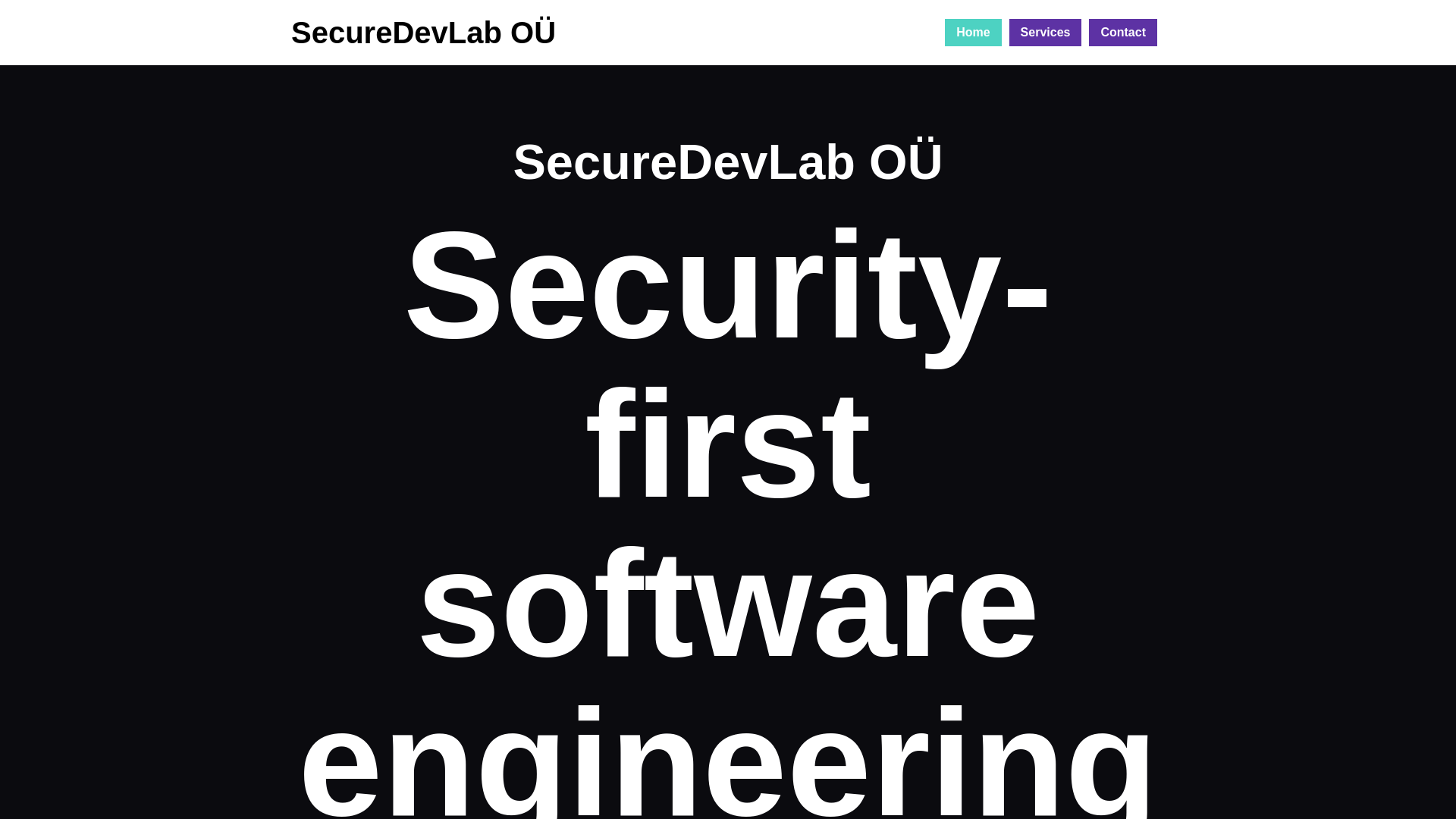 website screenshot of https://securedevlab.com/