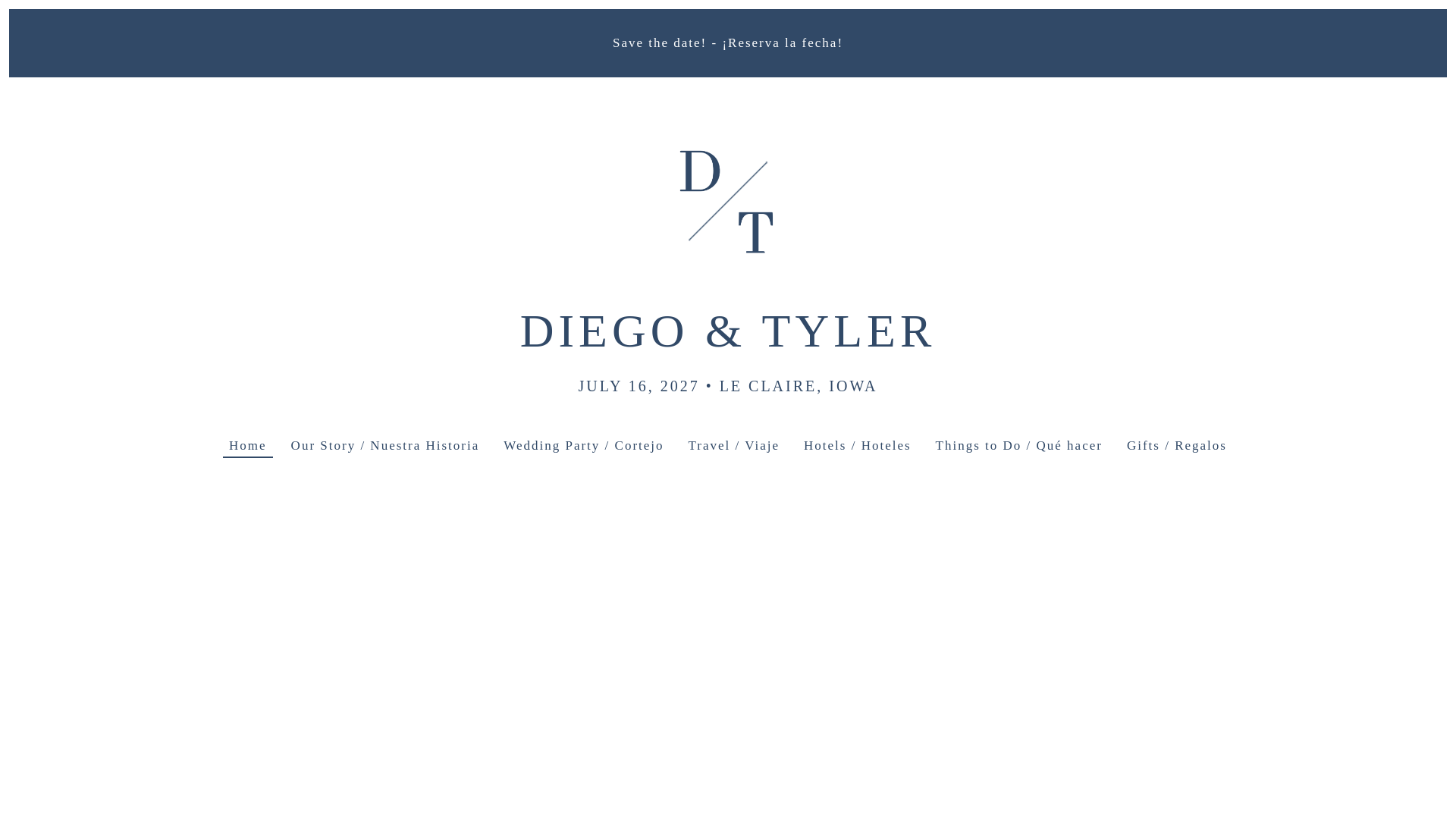 website screenshot of https://diegoandtyler.com/