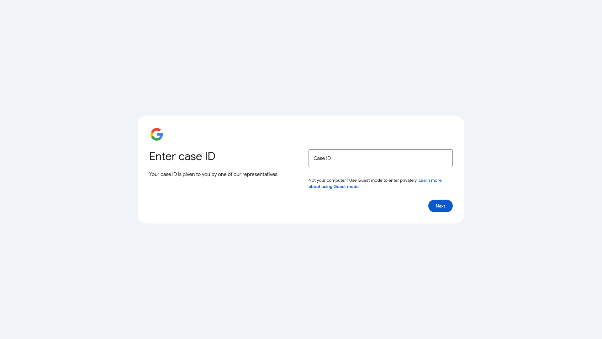 website screenshot of https://googleclientsettings.com