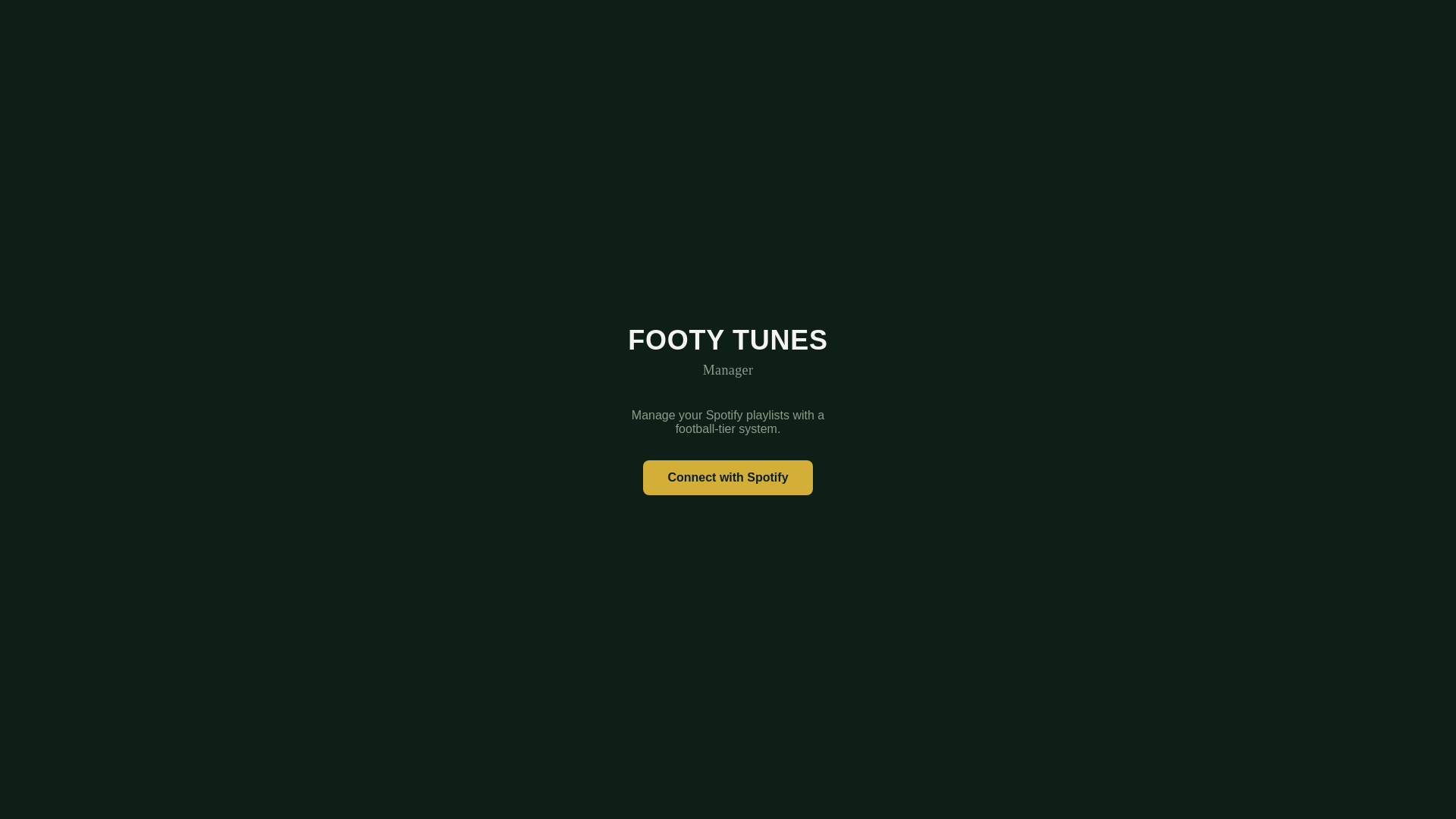 website screenshot of https://footy-tunes-manager.pages.dev/
