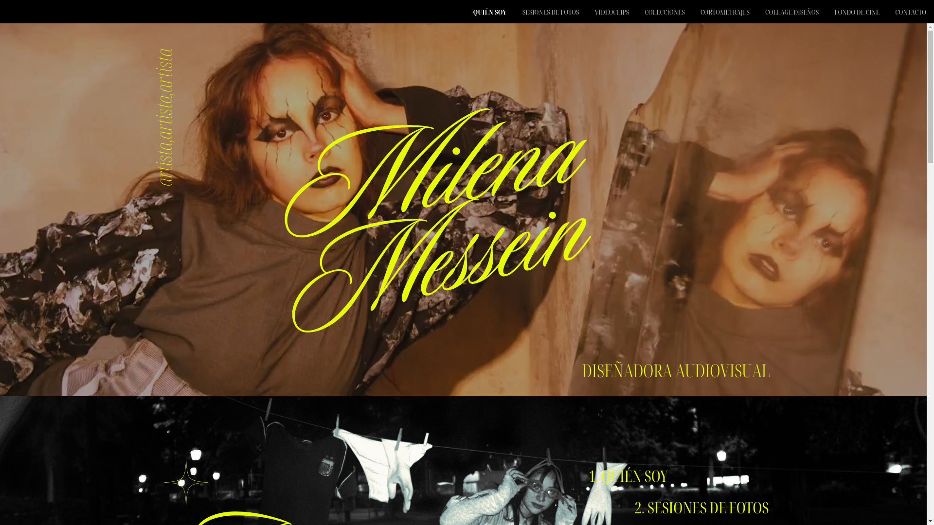 website screenshot of https://milemesseinporfolio.com/