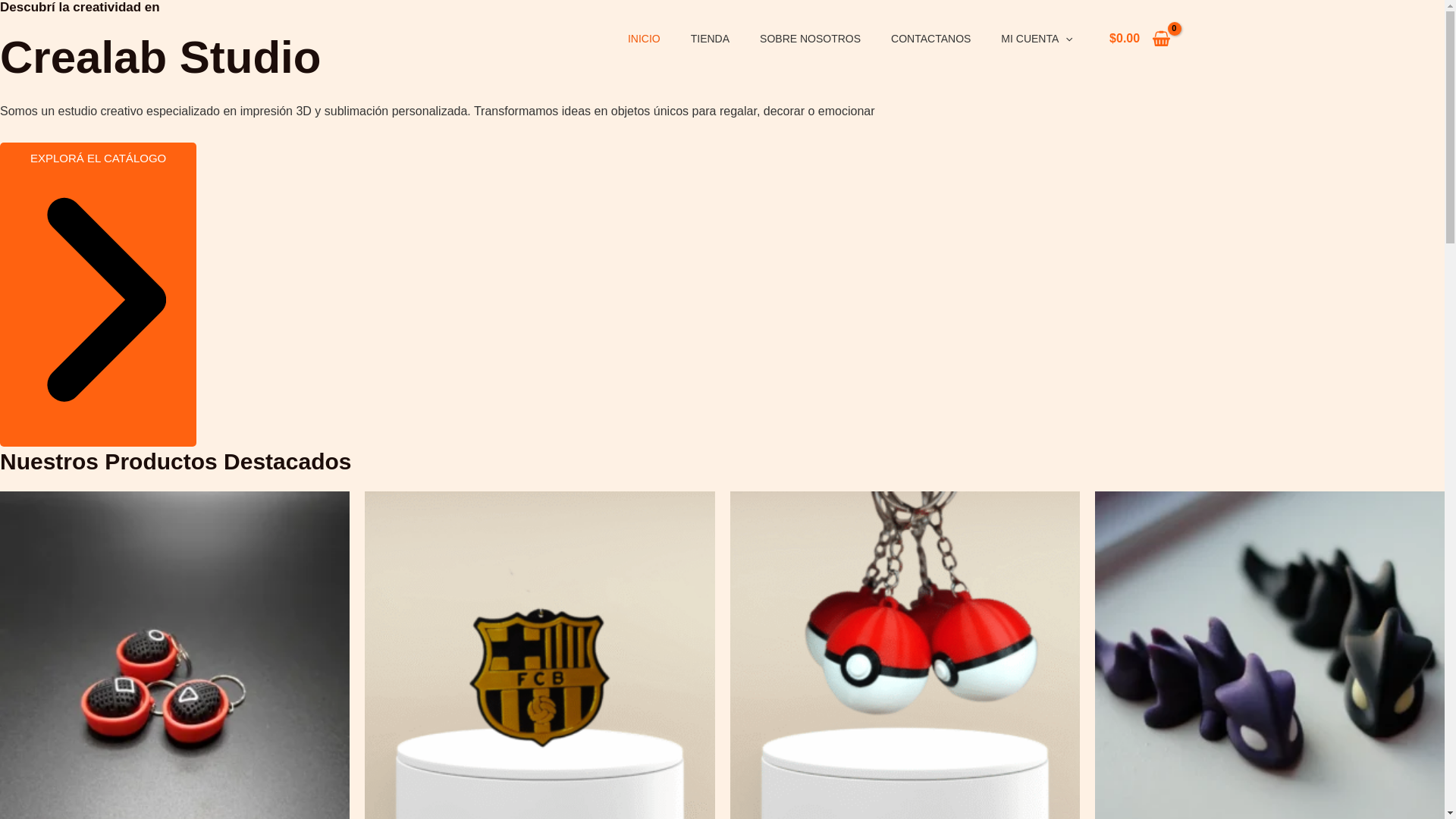 website screenshot of https://crealabstudio.com.ar/