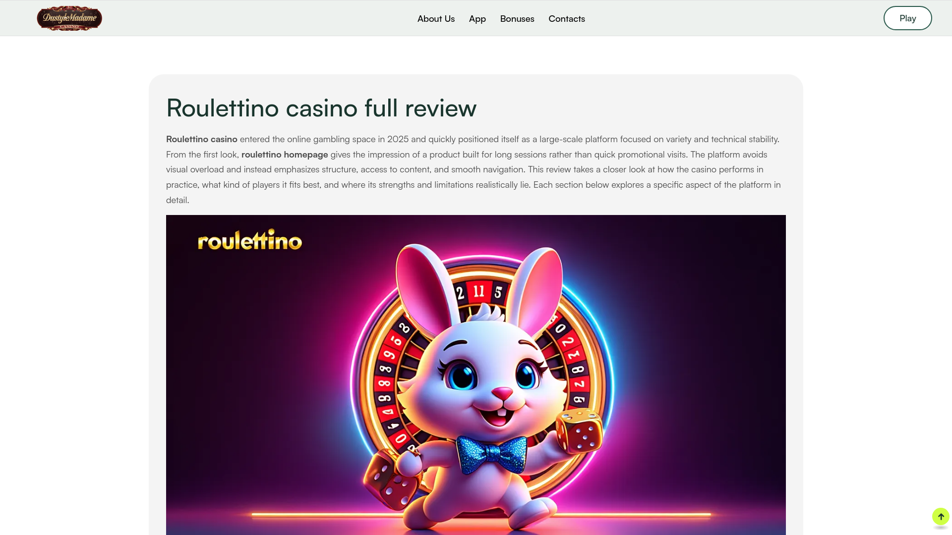 website screenshot of https://dustylemadame-com.pages.dev/