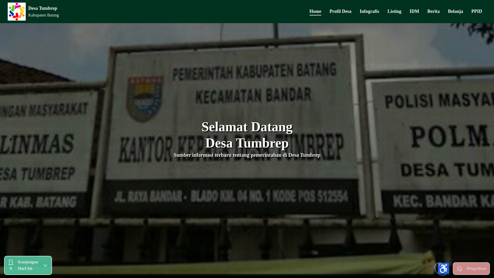 website screenshot of https://desatumbrep.id