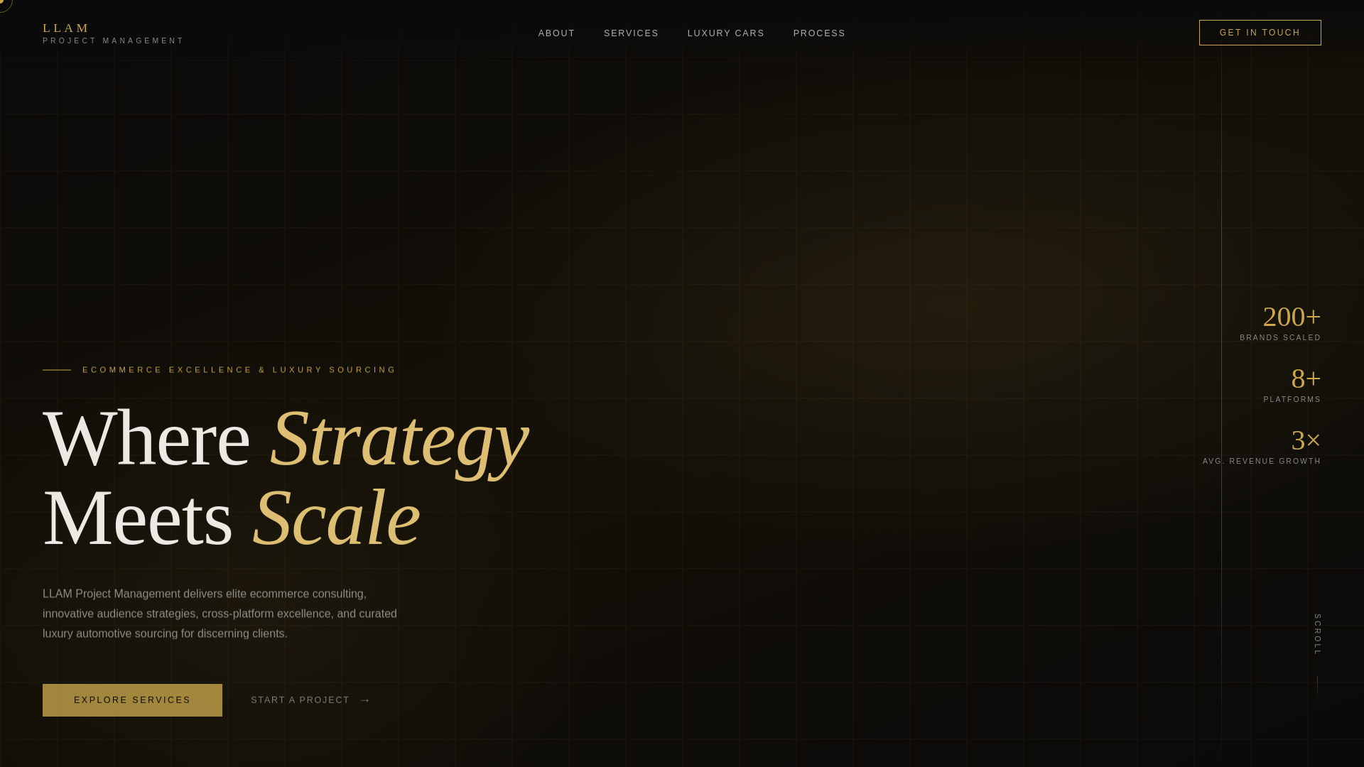 website screenshot of https://llamprojectmanagement.com