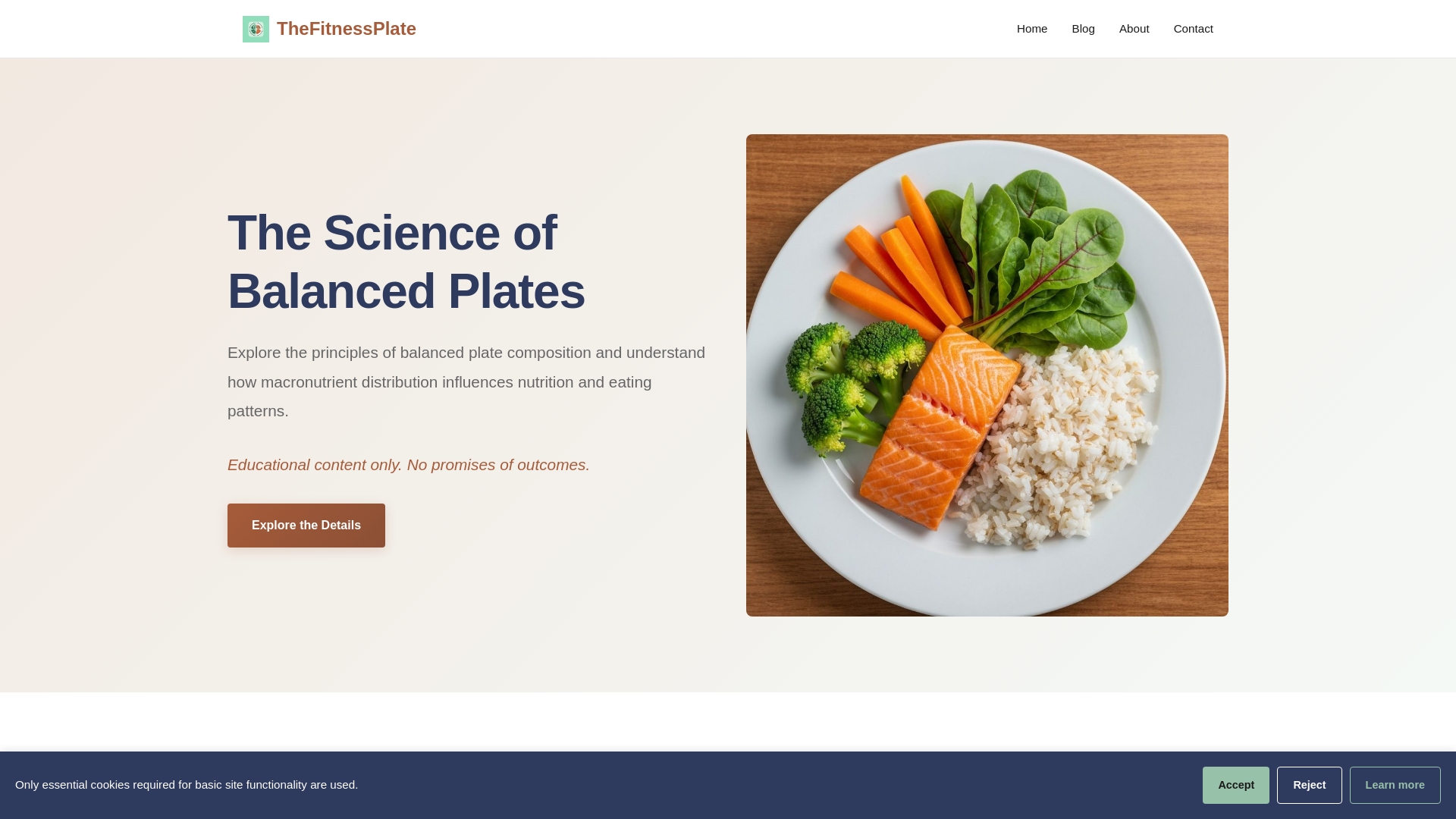 website screenshot of https://thefitnessplateqx.info/