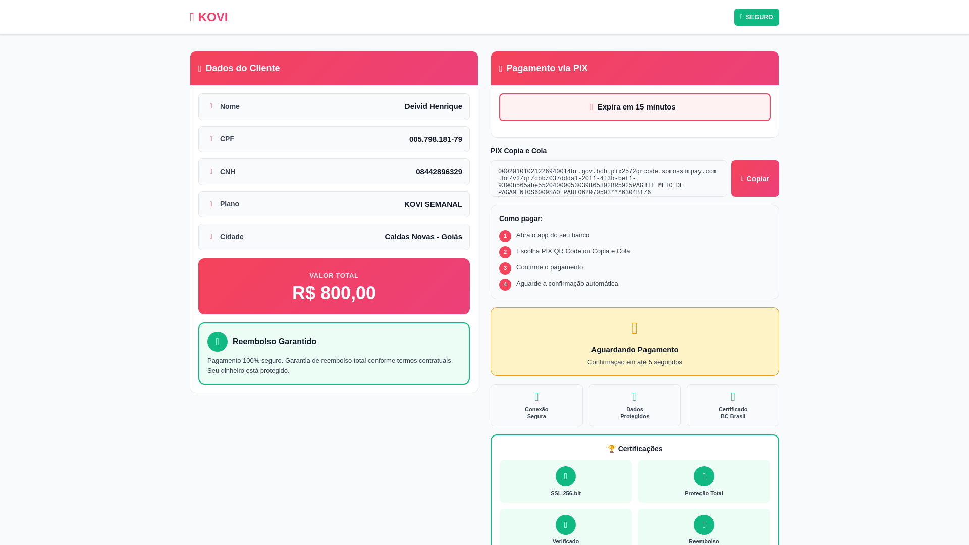 website screenshot of https://pagamento-kovi-locadora-plano-semanal-pix.pages.dev/