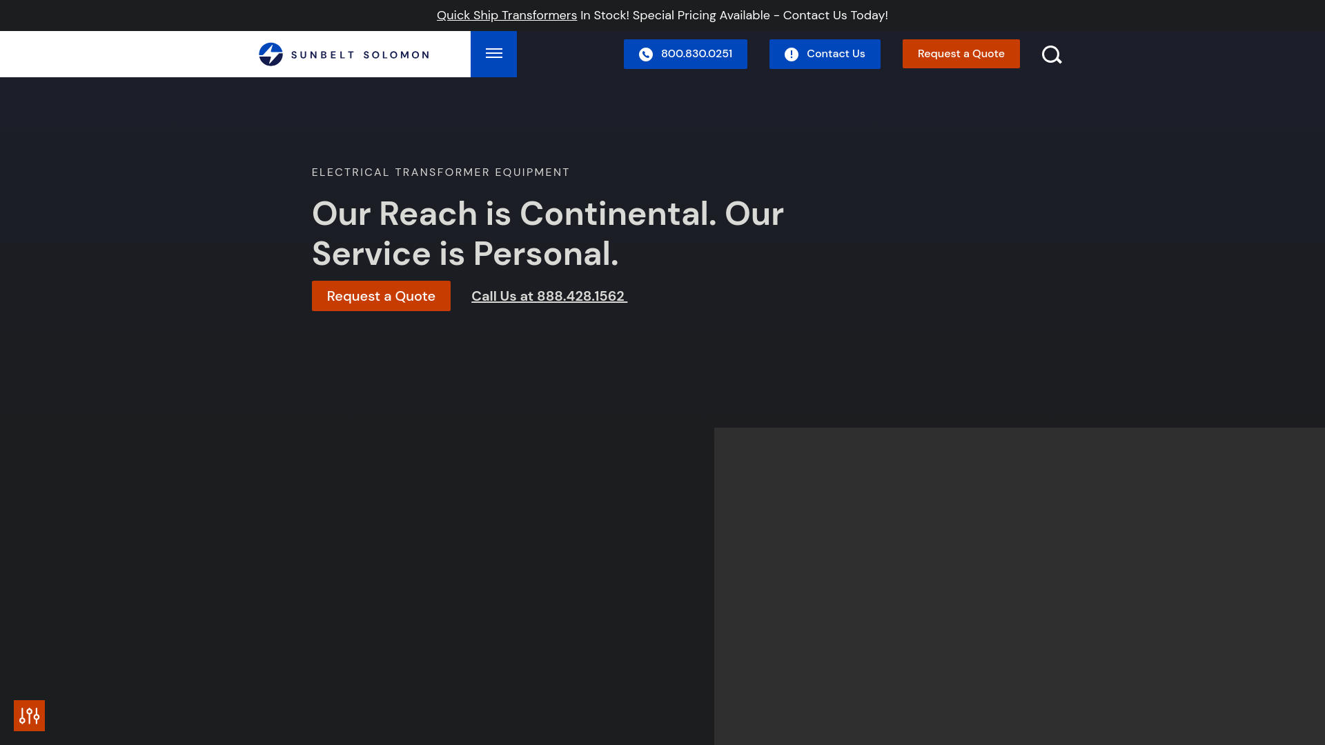 website screenshot of https://sunbeltsolomon.com/