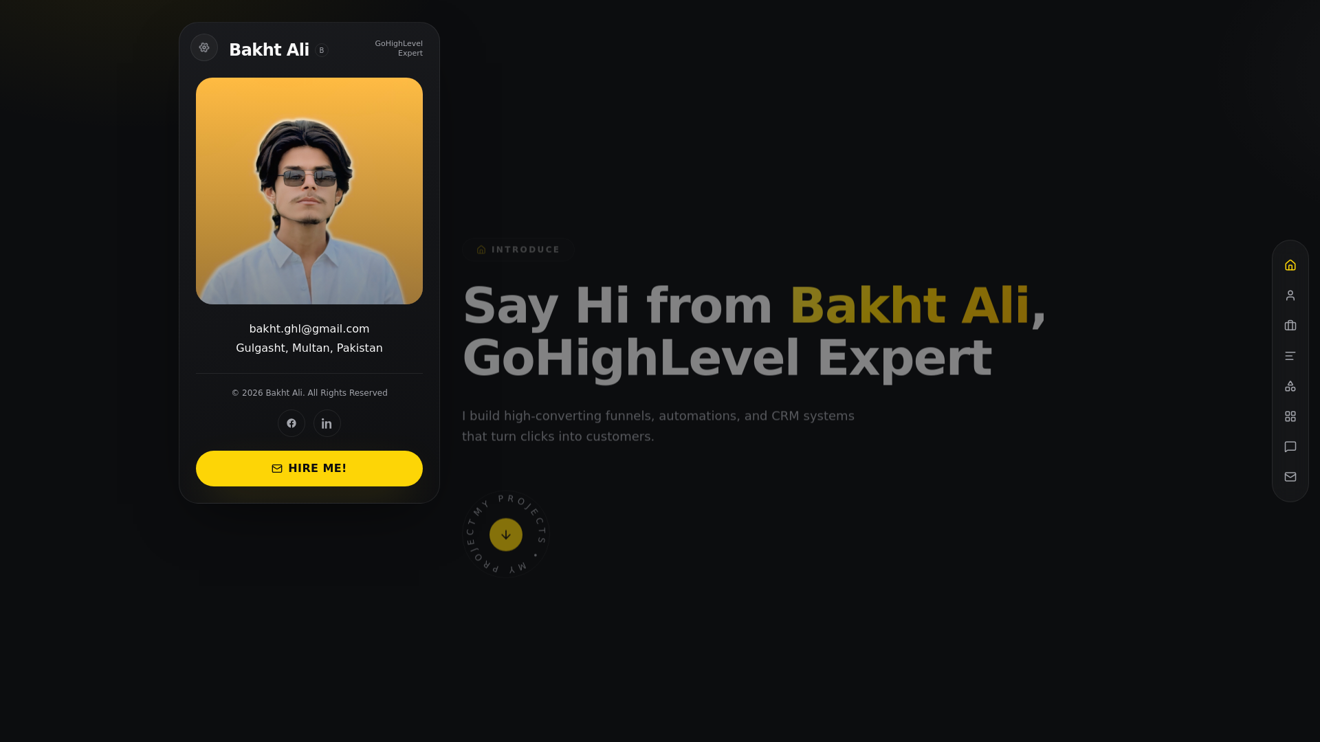 website screenshot of https://bakhtaliniazi.com/