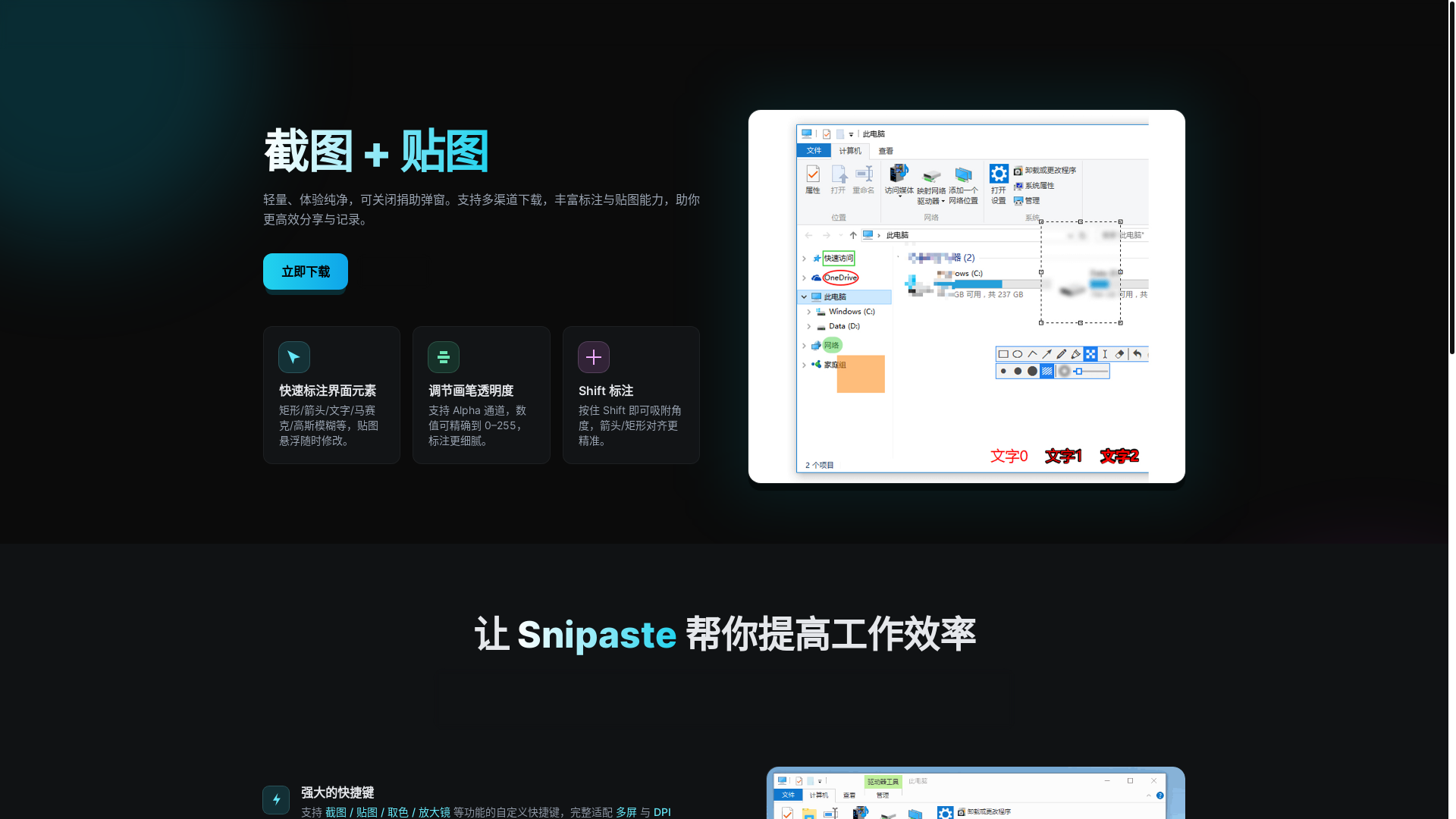 website screenshot of https://snipasteapp.sbs/
