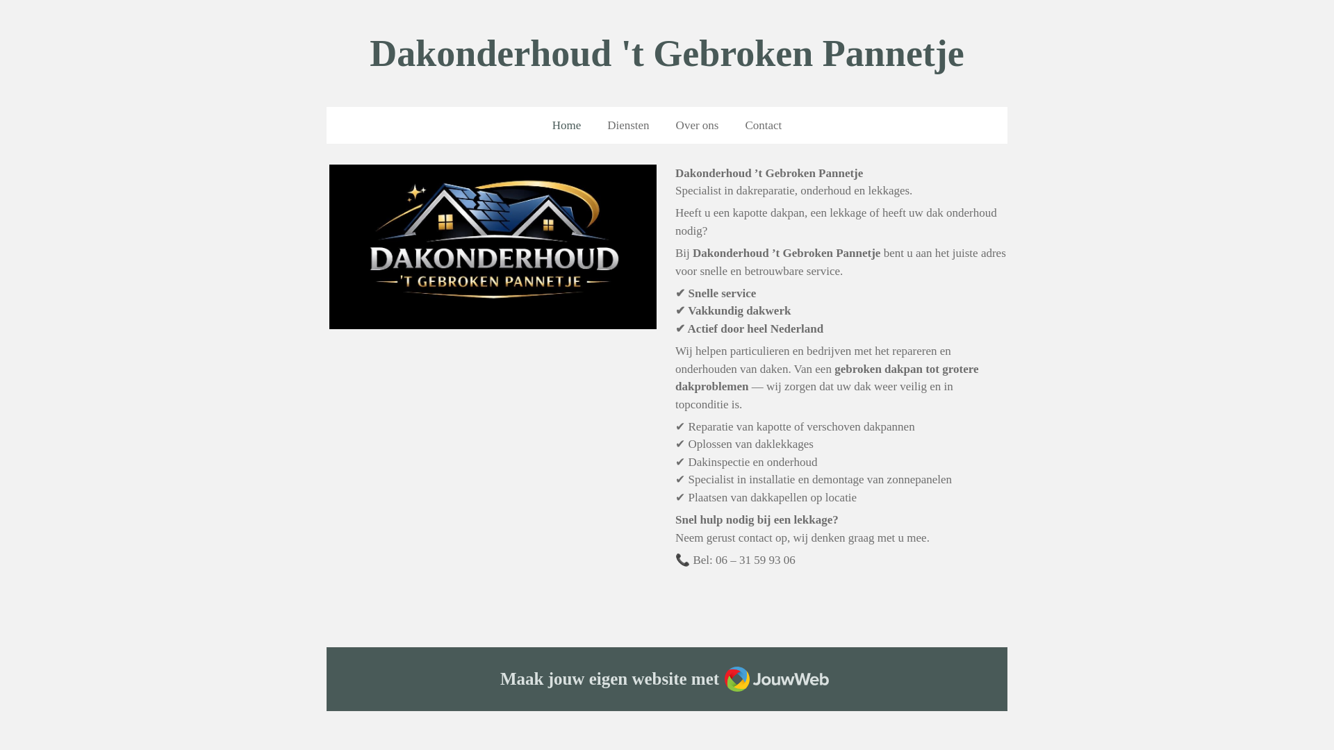 website screenshot of https://dak-onderhoud-t-gebroken-pannetje.nl/