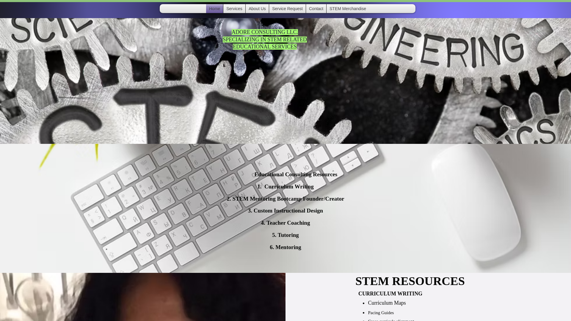 website screenshot of https://adoreconsult.com/