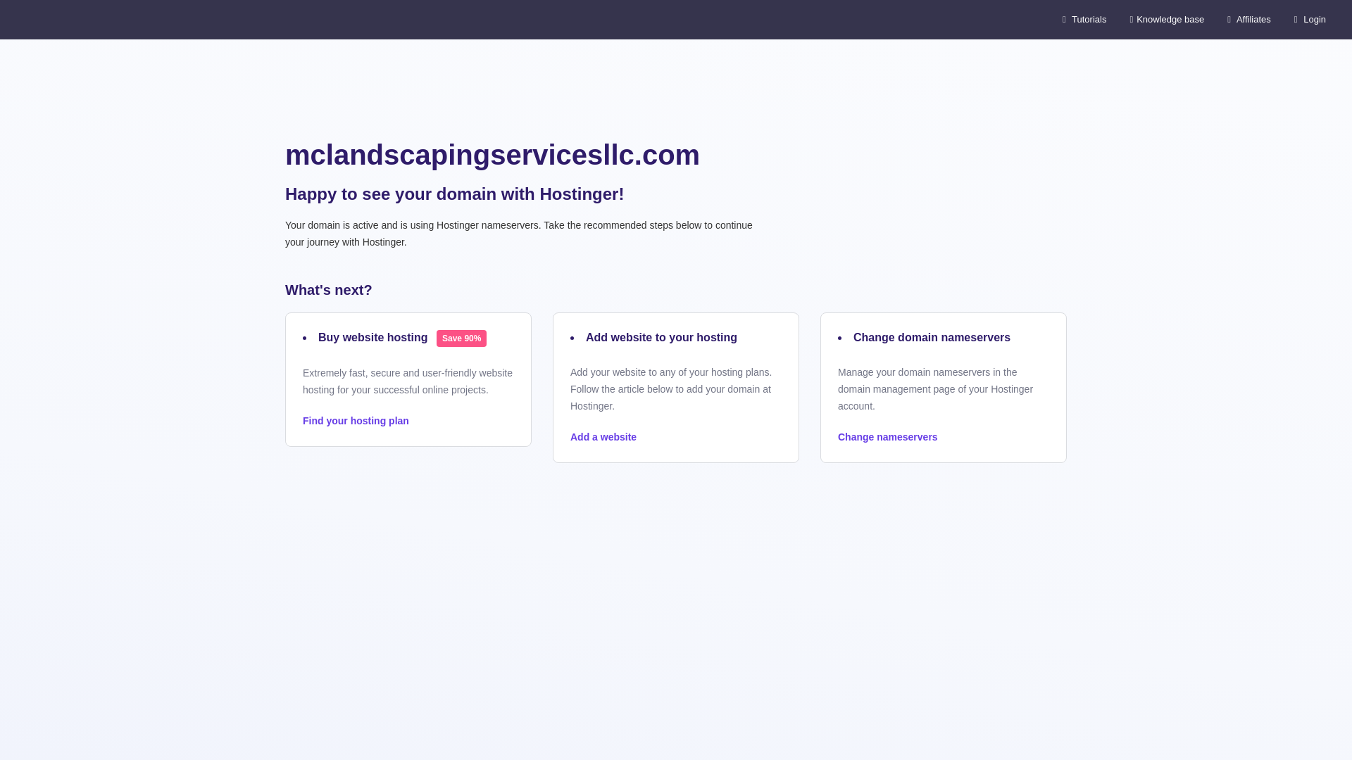 website screenshot of https://mclandscapingservicesllc.com/