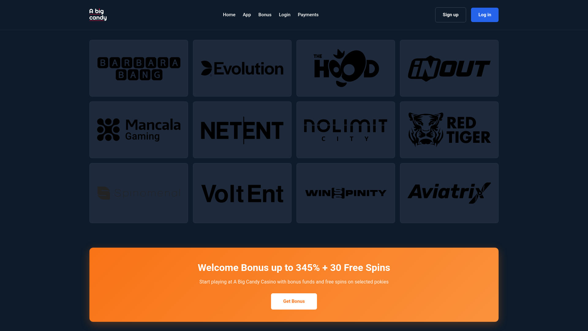 website screenshot of https://abigcandyspins-au.pages.dev/